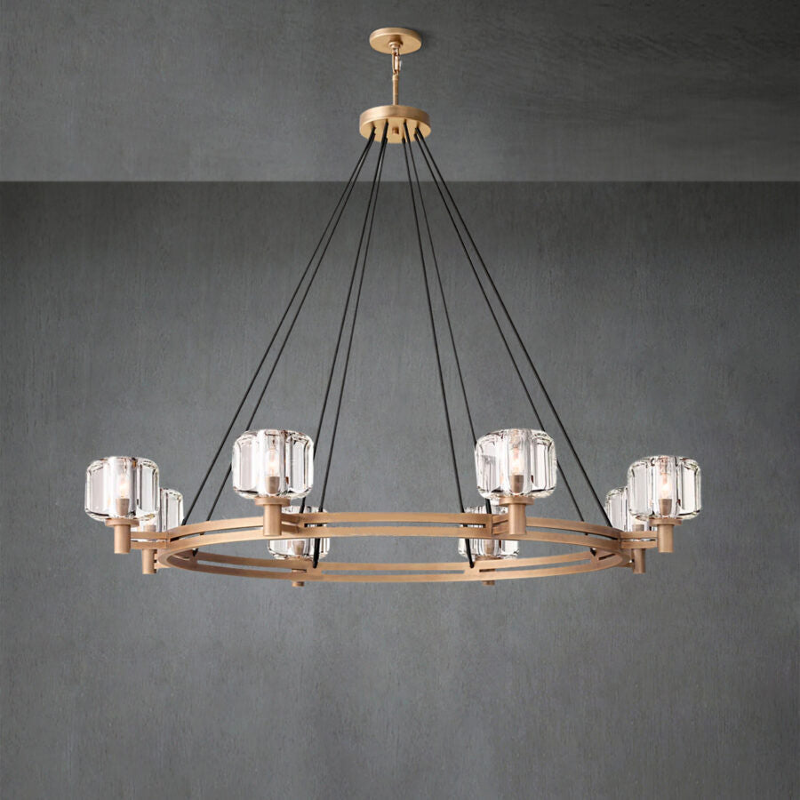 Demart Double Round Chandelier 48"-MEET LIGHTING