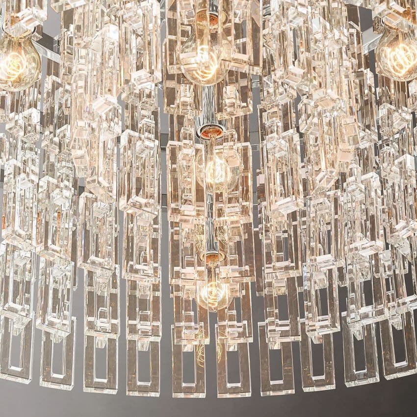 Mariogold Multi-Tier Crystal Chain Round Chandelier 60"