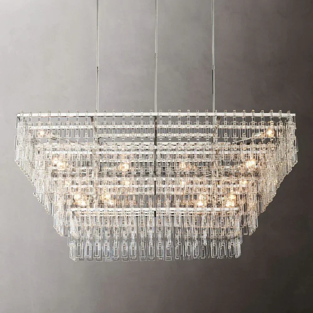 Mariogold 4-Tier Rectangular Chandelier 72"