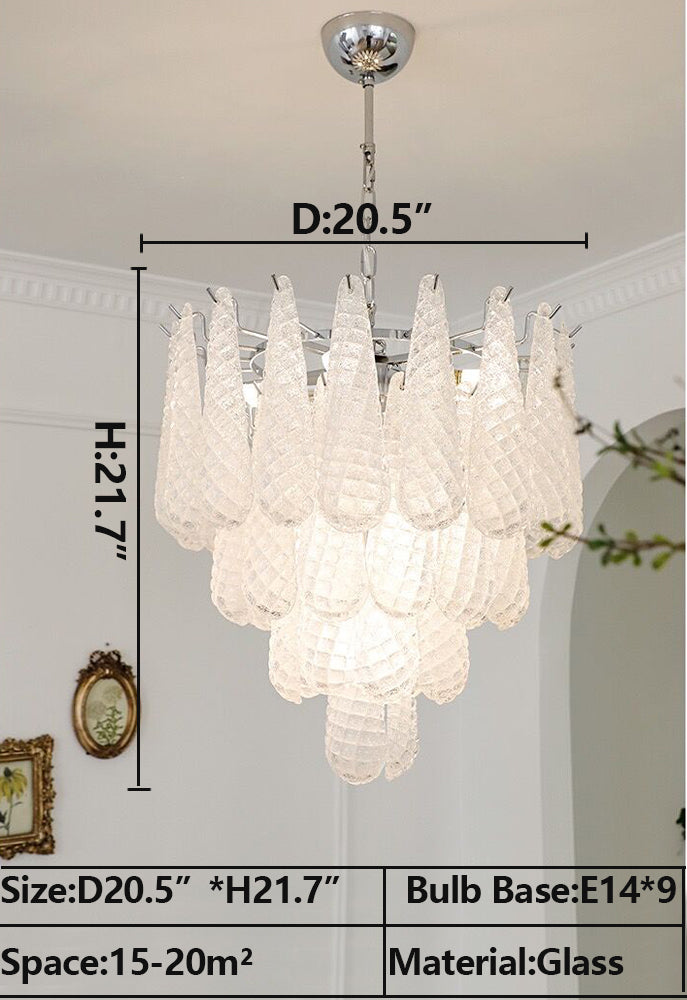Light Luxury Multi-layered Teardrop Waterfall Chandelier for Living Room/Bedroom-MEET LIGHTING
