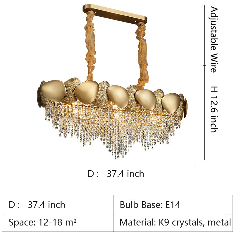 Modern Italian Style Crystal Tassel Chandelier-MEET LIGHTING