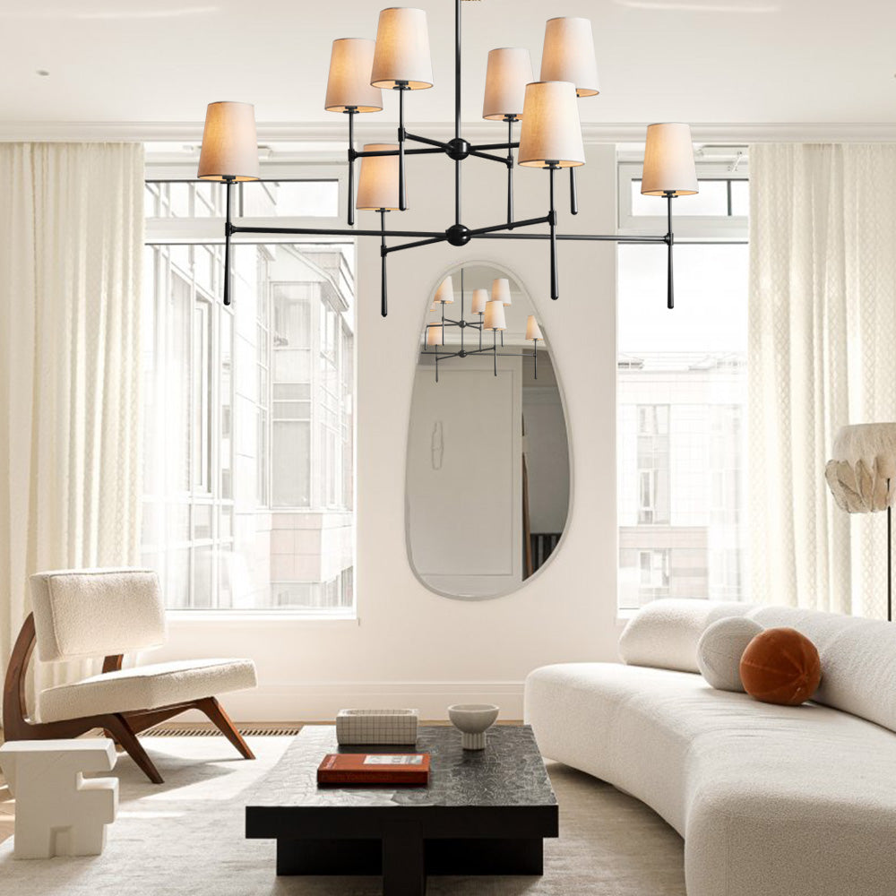 Rhodes 2-Tier Round Chandelier-MEET LIGHTING