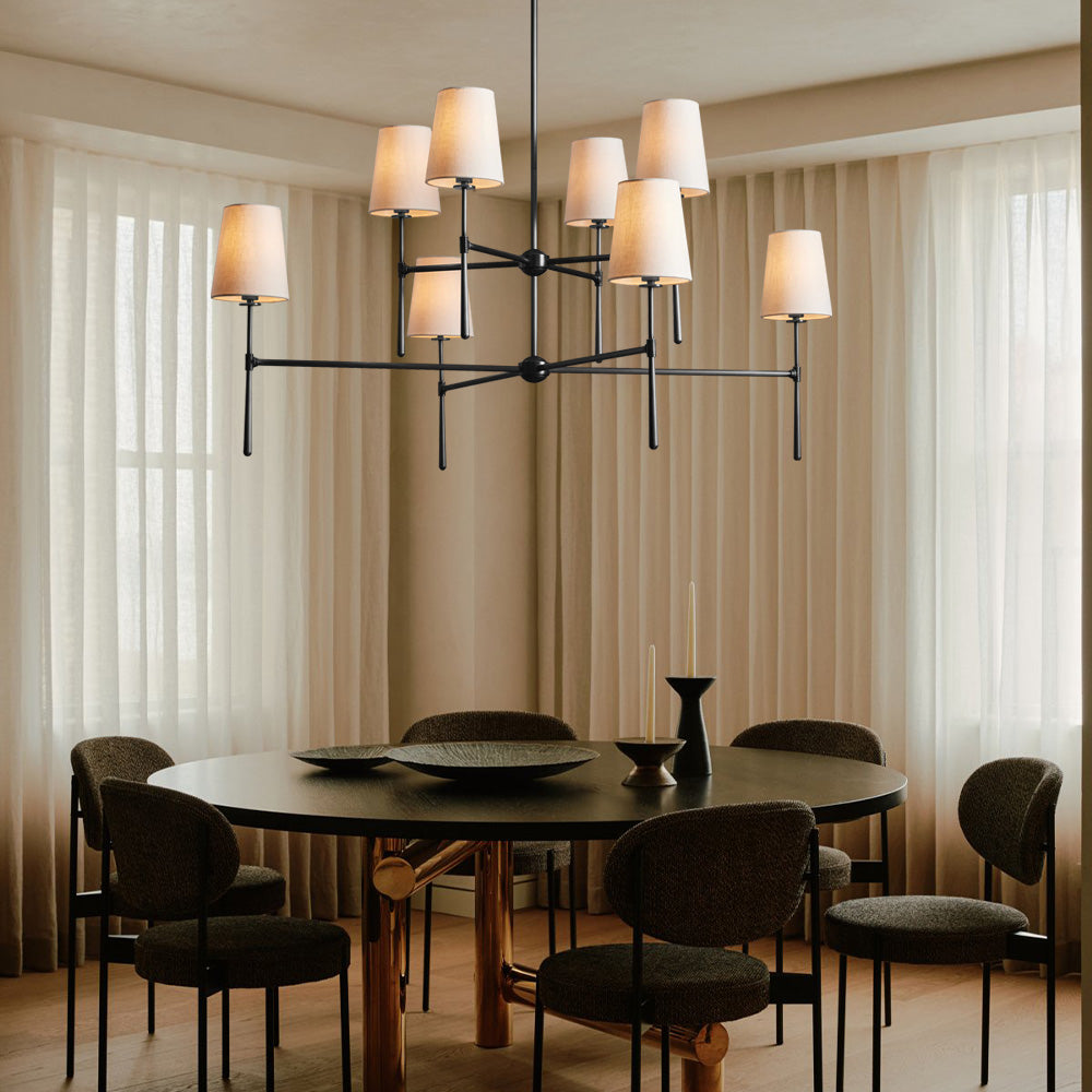 Rhodes 2-Tier Round Chandelier-MEET LIGHTING