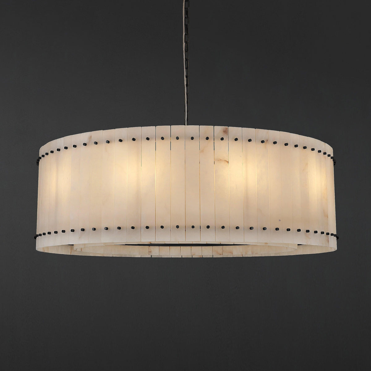 Santa 48 Inch Alabaster Round Chandelier