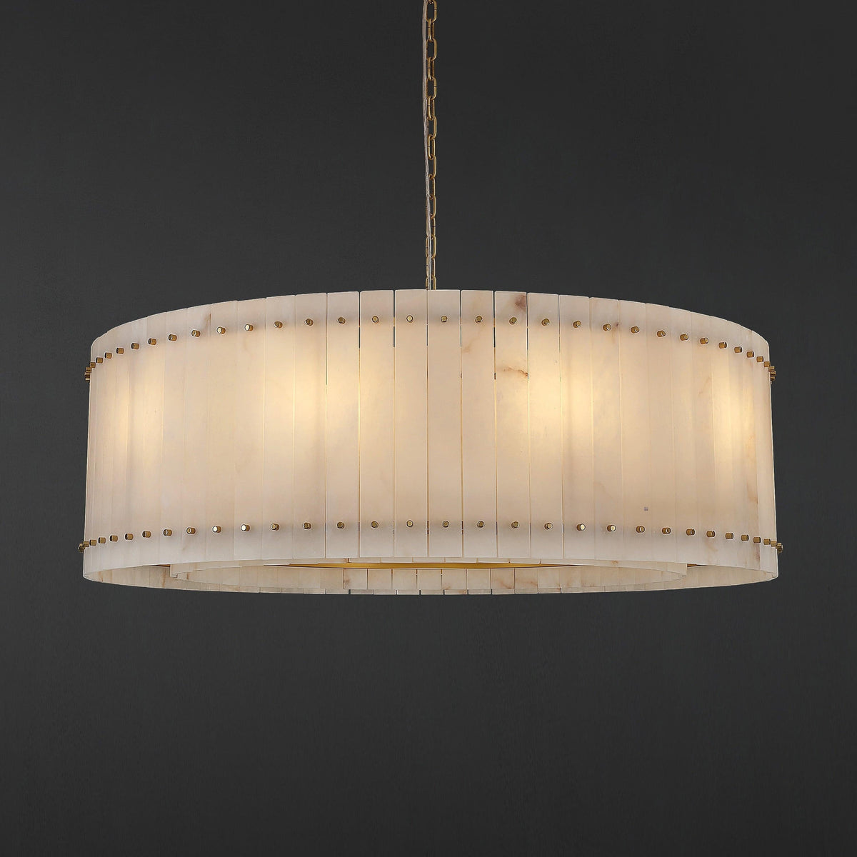 Santa 48 Inch Alabaster Round Chandelier