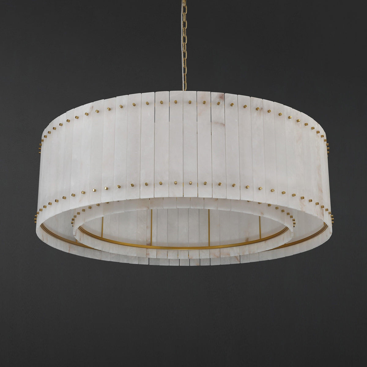 Santa 48 Inch Alabaster Round Chandelier