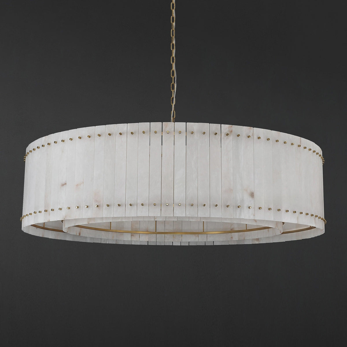 Santa 60 Inch Alabaster Round Chandelier