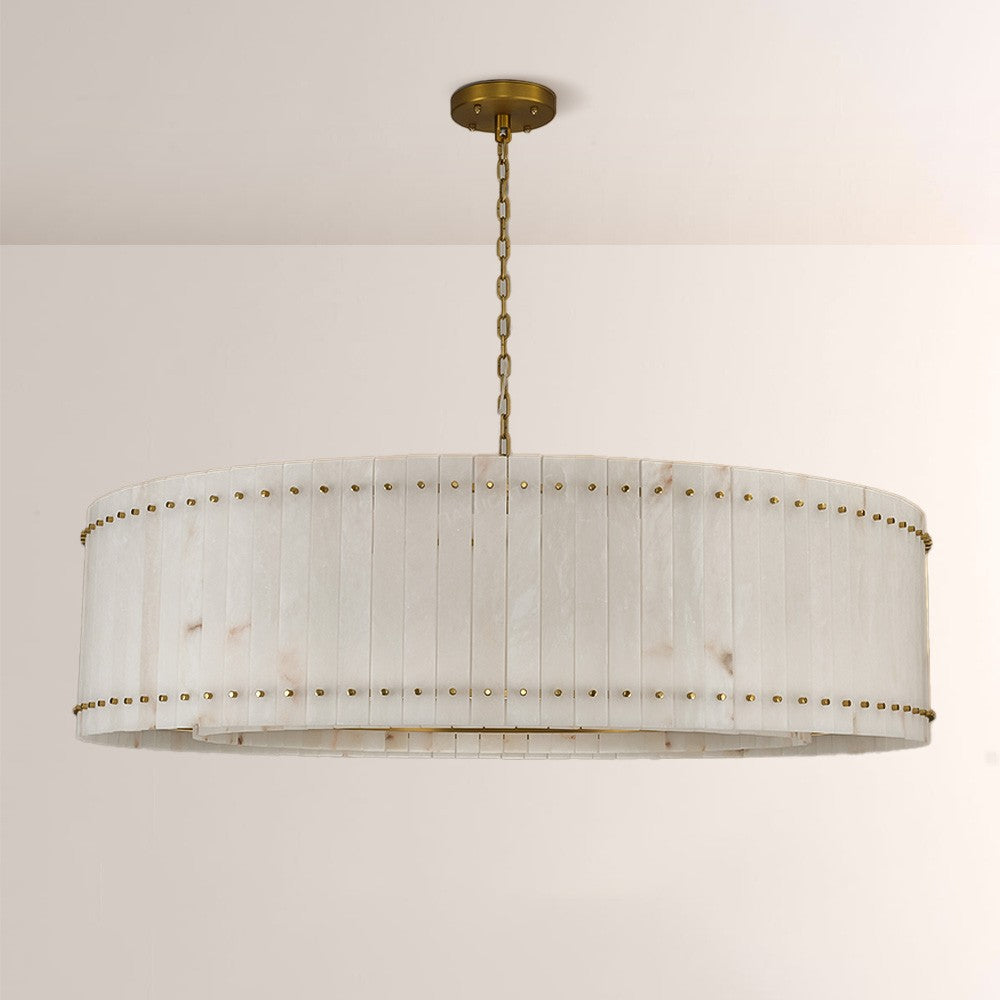 Santa 60 Inch Alabaster Round Chandelier