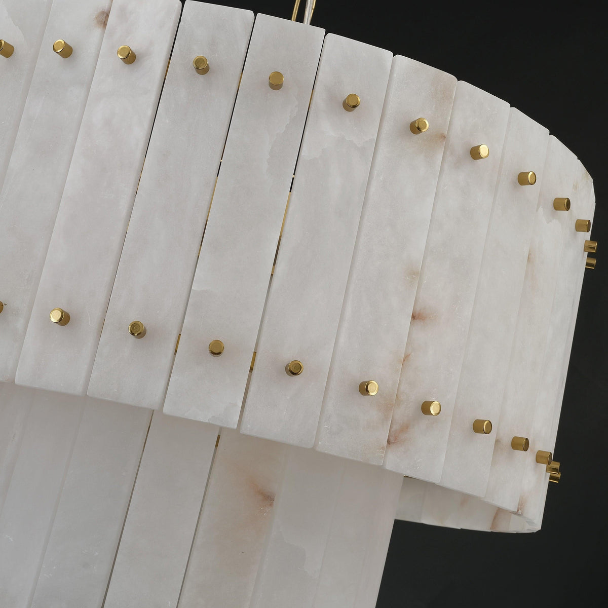 Santa 22 Inch Alabaster Two-Tier Chandelier
