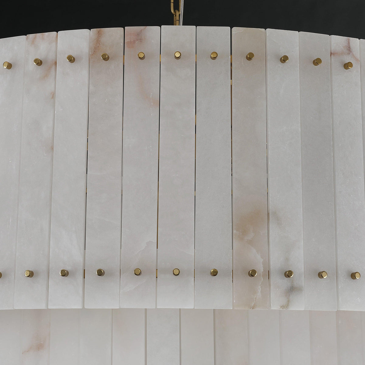 Santa 37 Inch Alabaster Two-Tier Chandelier