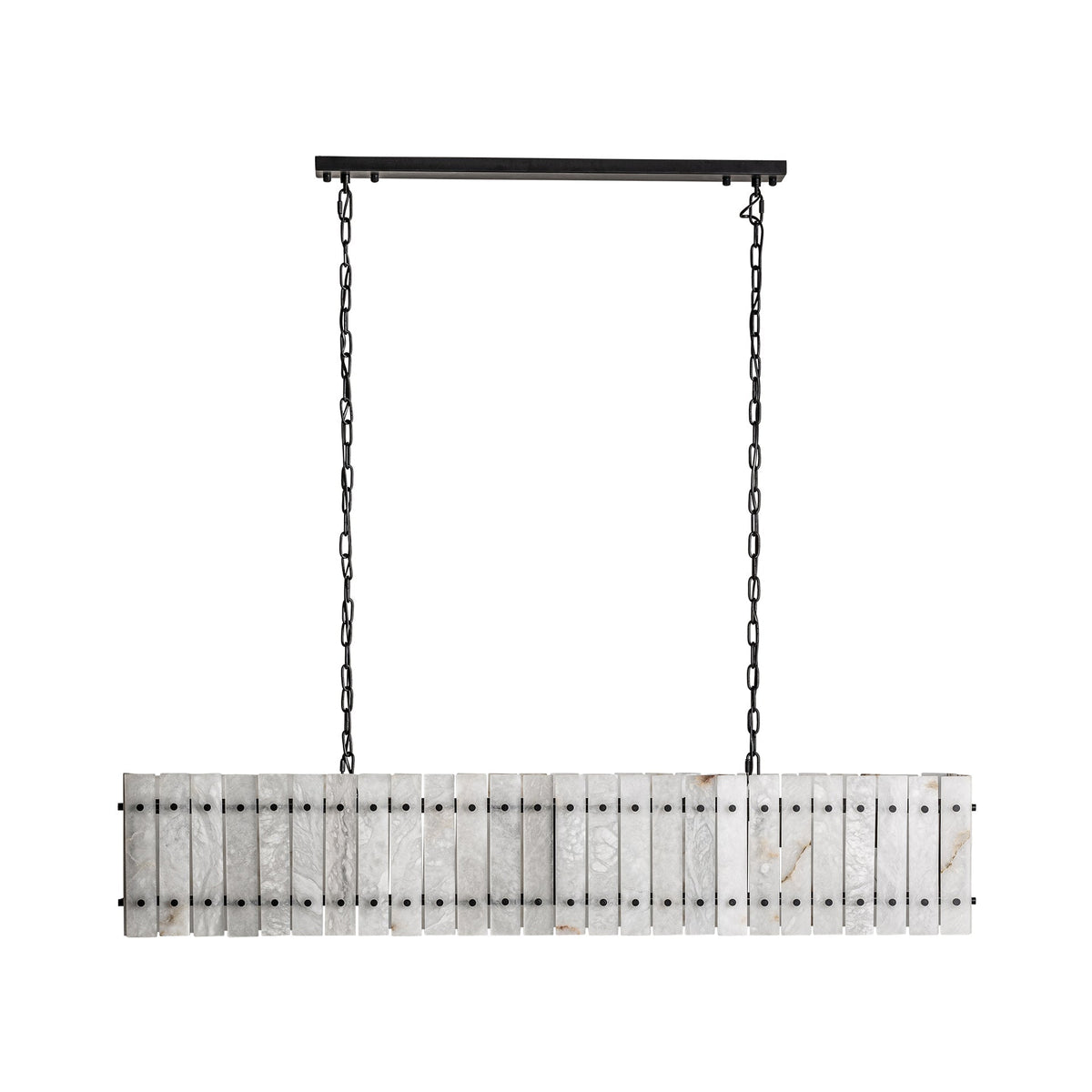 Santa 54 Inch Alabaster Rectangular Chandelier