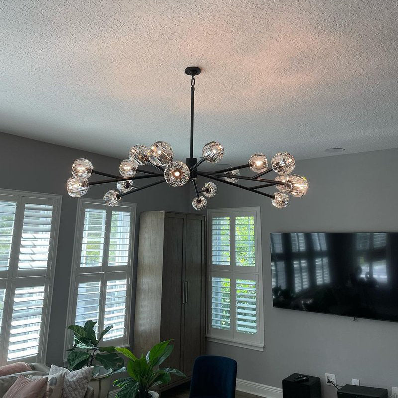 Lumerae 60 Inch Sputnik Globe Crystal Chandelier