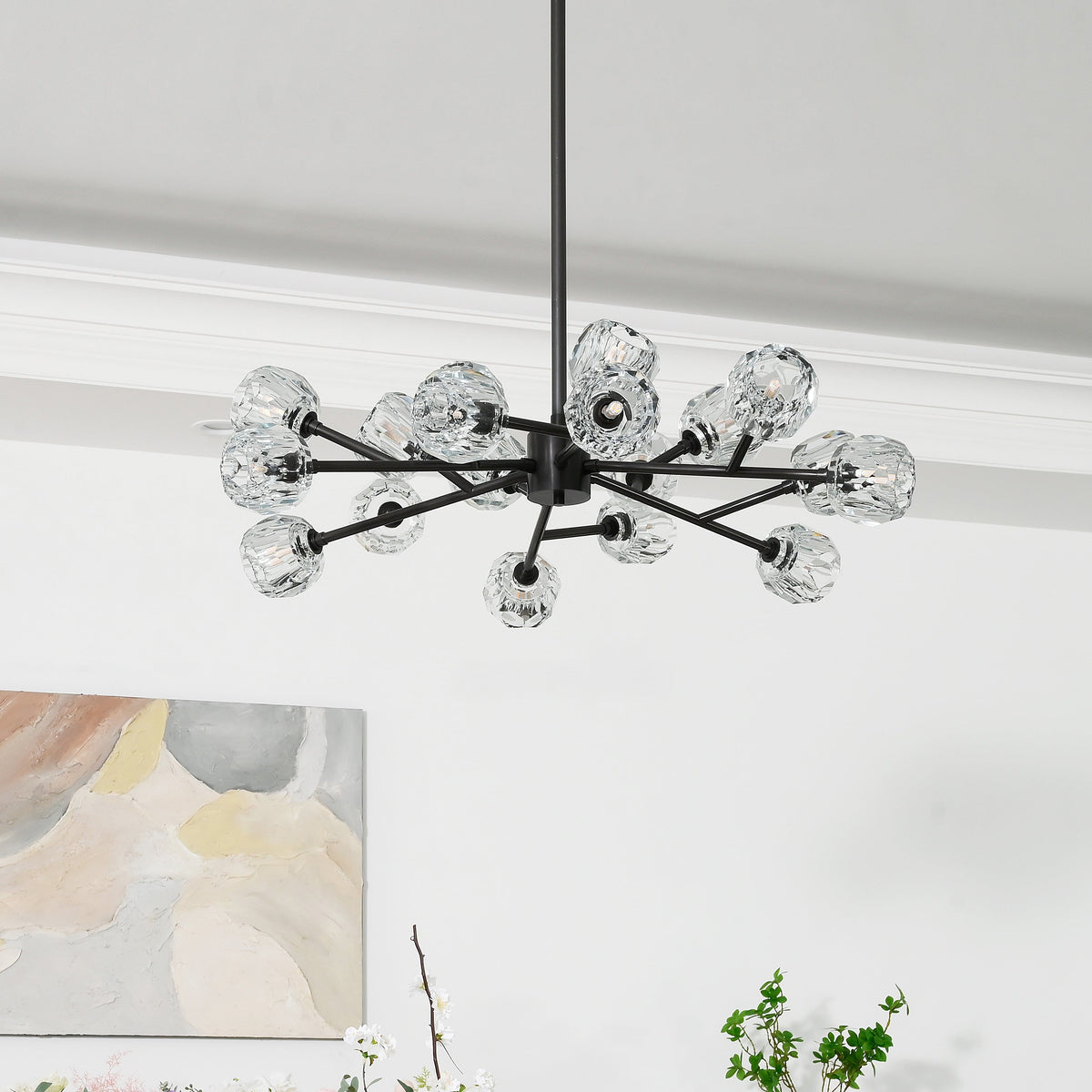 Lumerae 36 Inch Sputnik Globe Crystal Chandelier