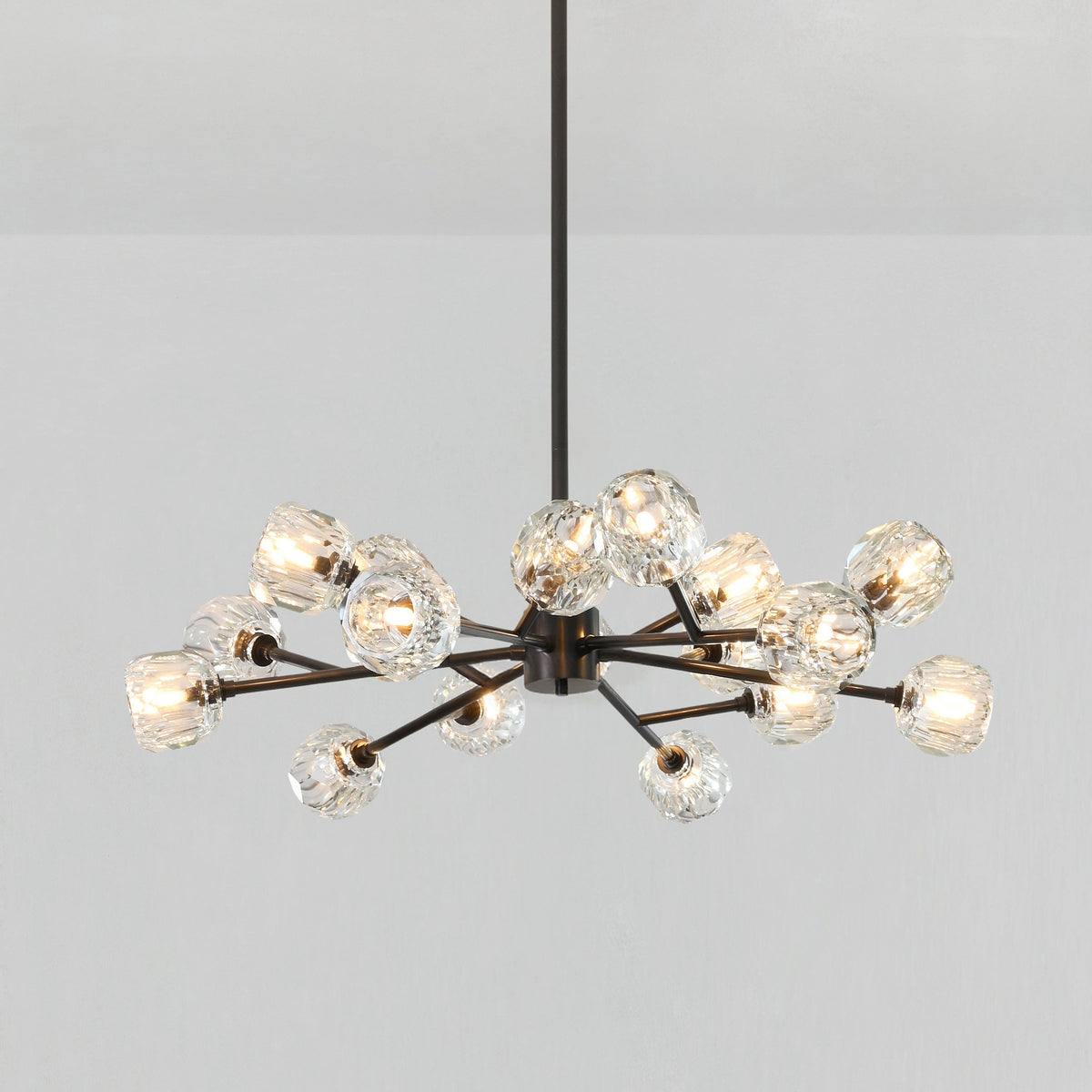 Lumerae 36 Inch Sputnik Globe Crystal Chandelier