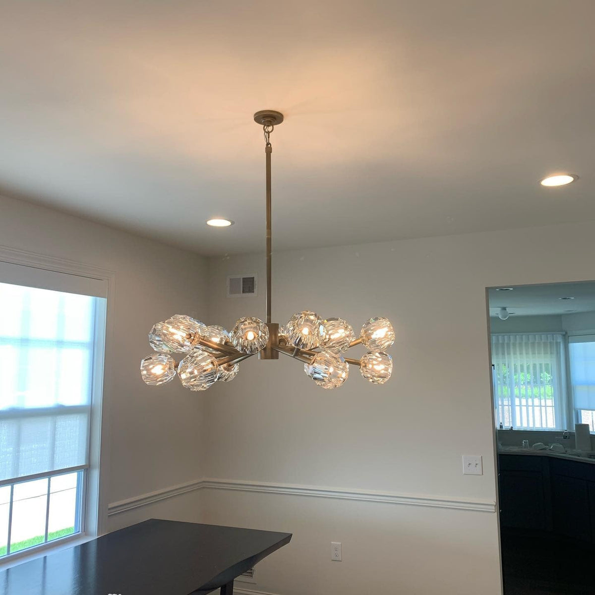 Lumerae 36 Inch Sputnik Globe Crystal Chandelier