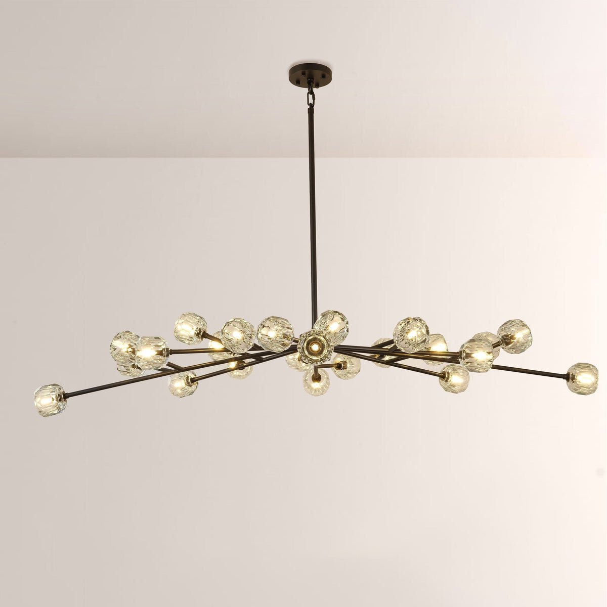 Lumerae 72 Inch Oval Sputnik Globe Crystal Chandelier