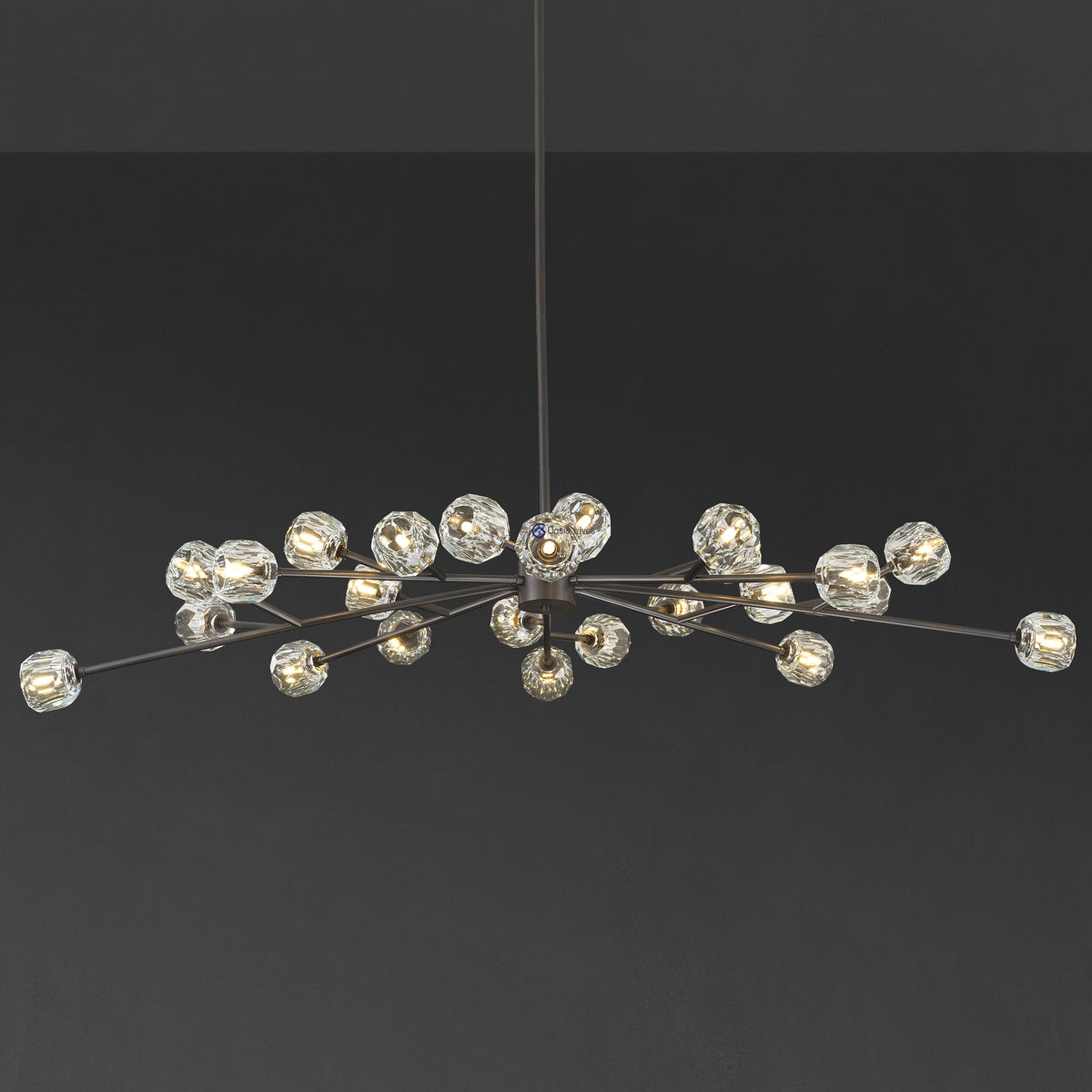 Lumerae 72 Inch Oval Sputnik Globe Crystal Chandelier