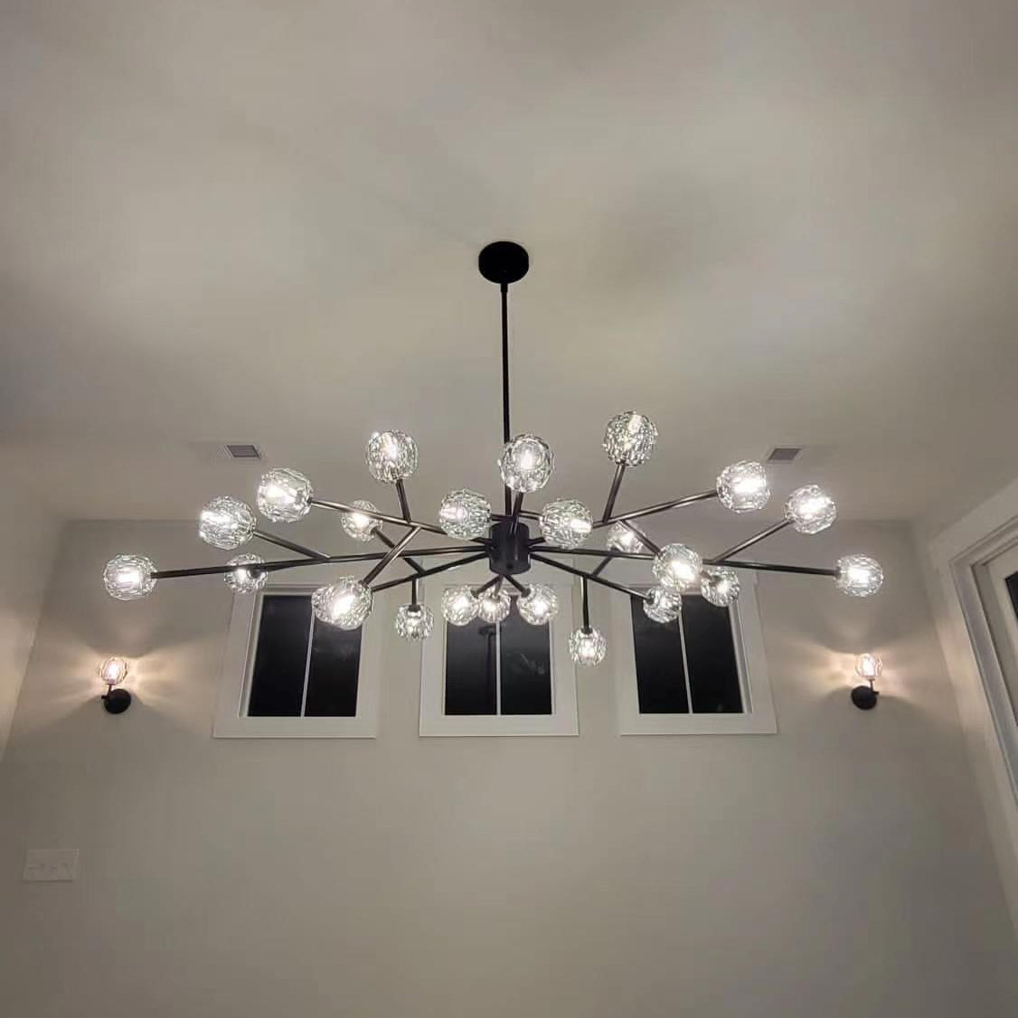 Lumerae 72 Inch Oval Sputnik Globe Crystal Chandelier