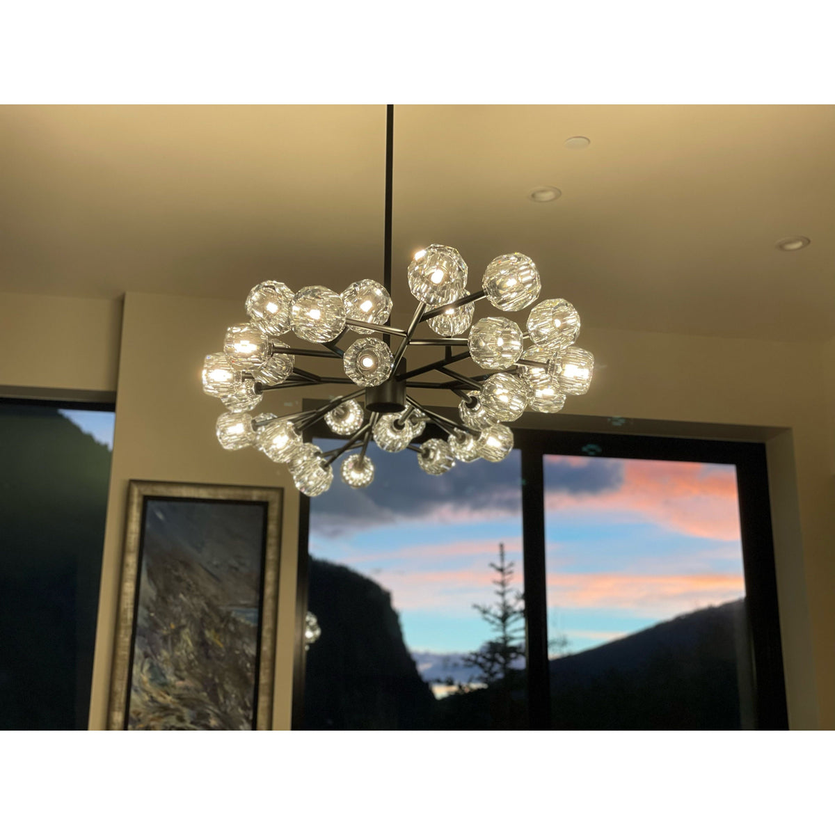 Lumerae 72 Inch Oval Sputnik Globe Crystal Chandelier