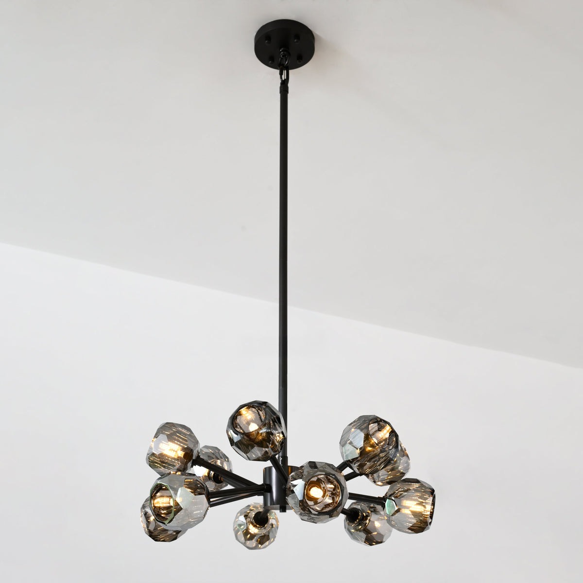 Lumerae 24 Inch Sputnik Globe Smoked Crystal Chandelier