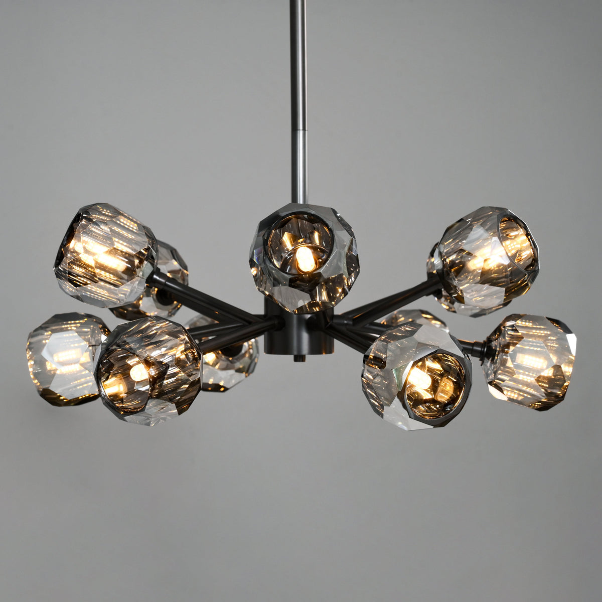 Lumerae 24 Inch Sputnik Globe Smoked Crystal Chandelier