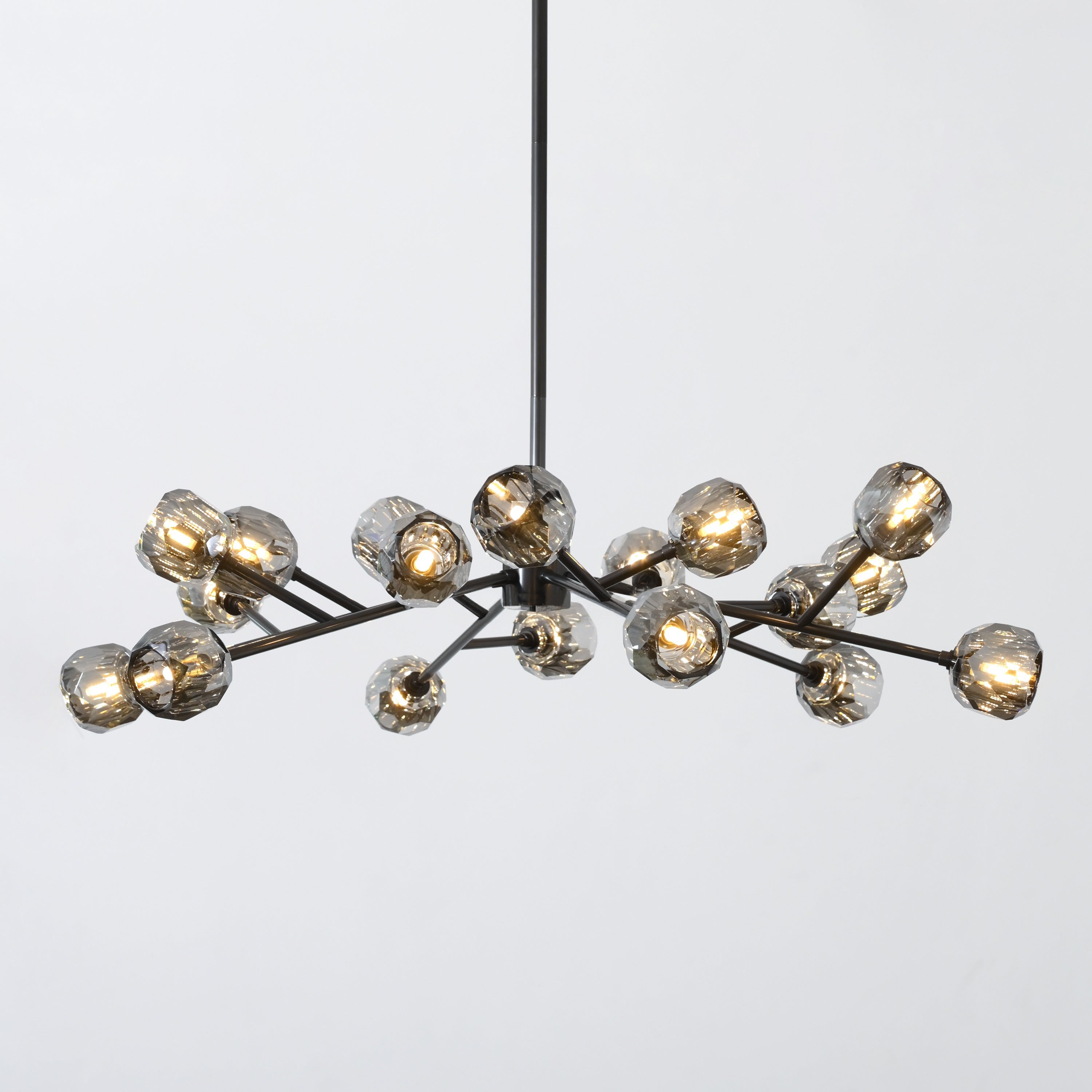 Lumerae 48 Inch Sputnik Globe Smoked Crystal Chandelier