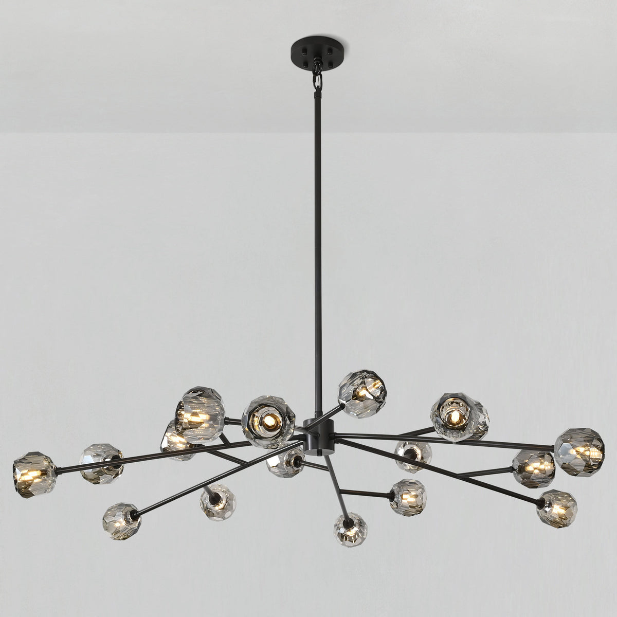 Lumerae 60 Inch Sputnik Globe Smoked Crystal Chandelier