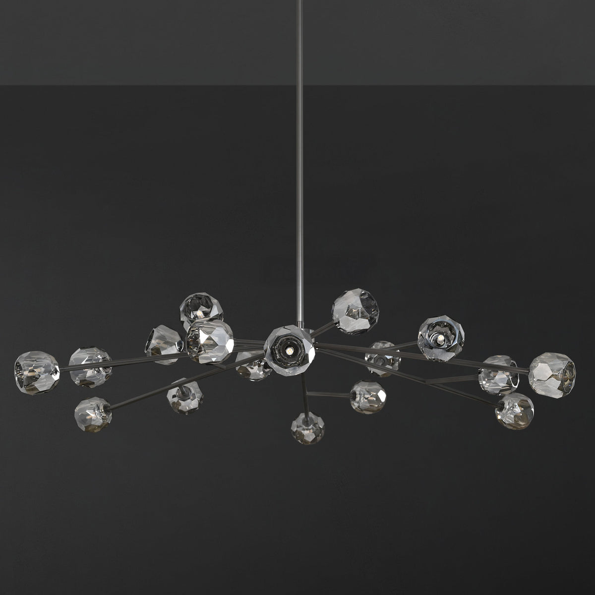 Lumerae 60 Inch Sputnik Globe Smoked Crystal Chandelier