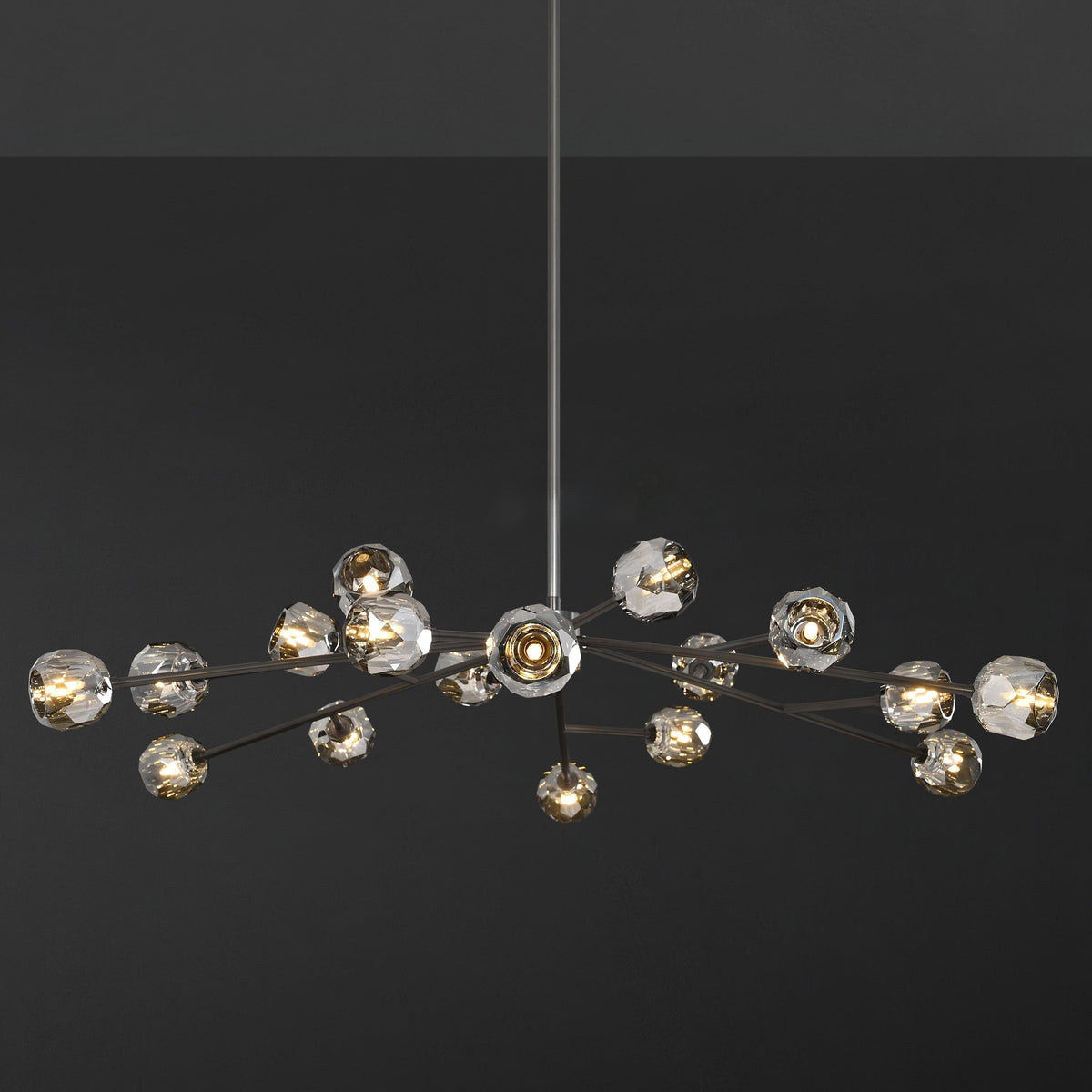 Lumerae 60 Inch Sputnik Globe Smoked Crystal Chandelier