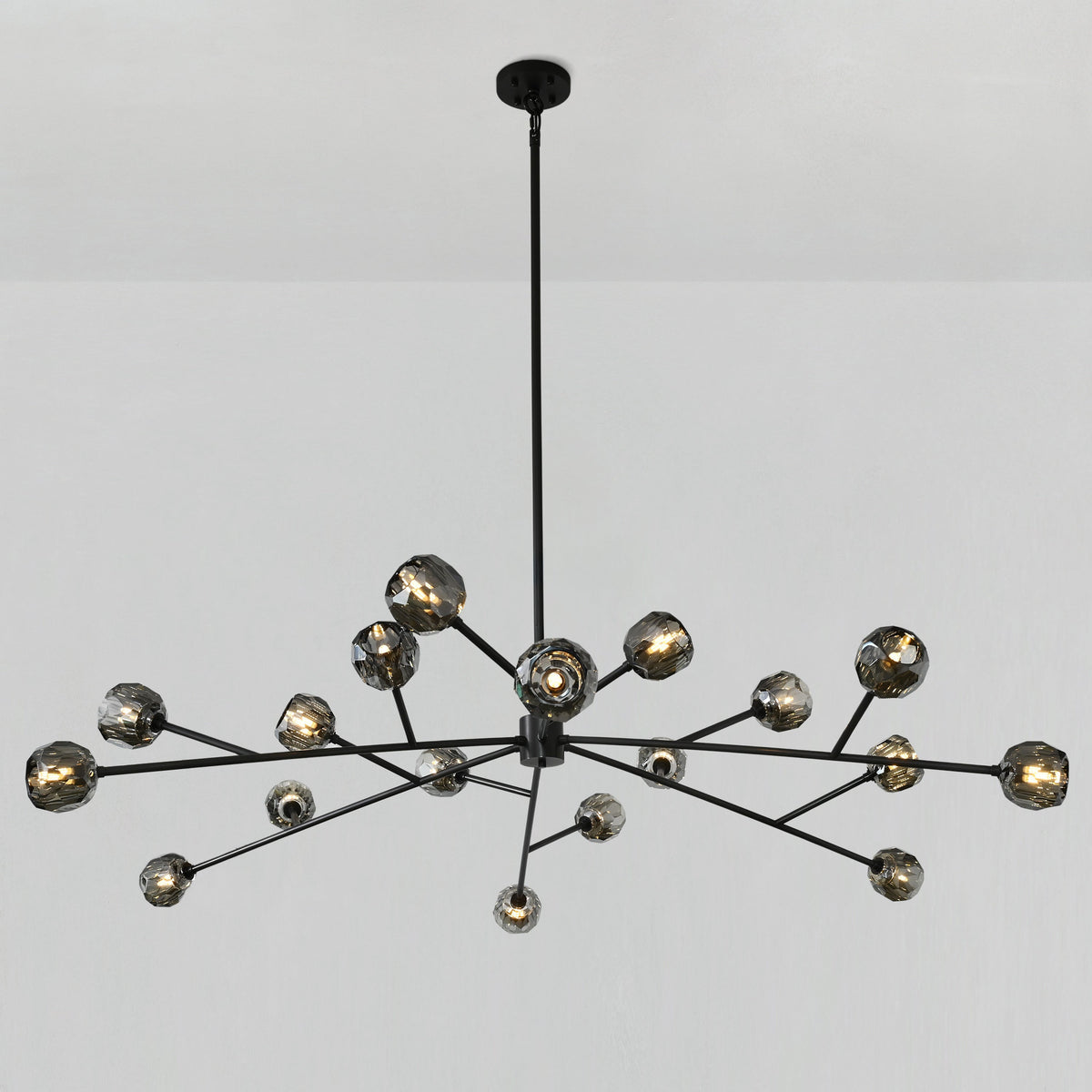Lumerae 72 Inch Sputnik Globe Smoked Crystal Chandelier