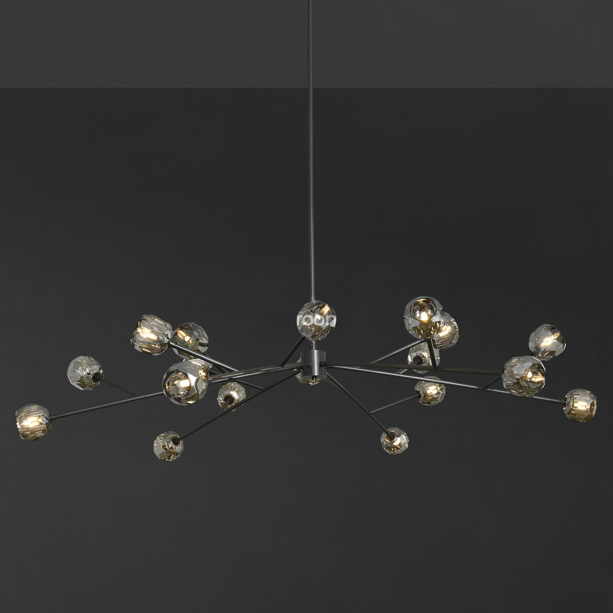 Lumerae 72 Inch Sputnik Globe Smoked Crystal Chandelier