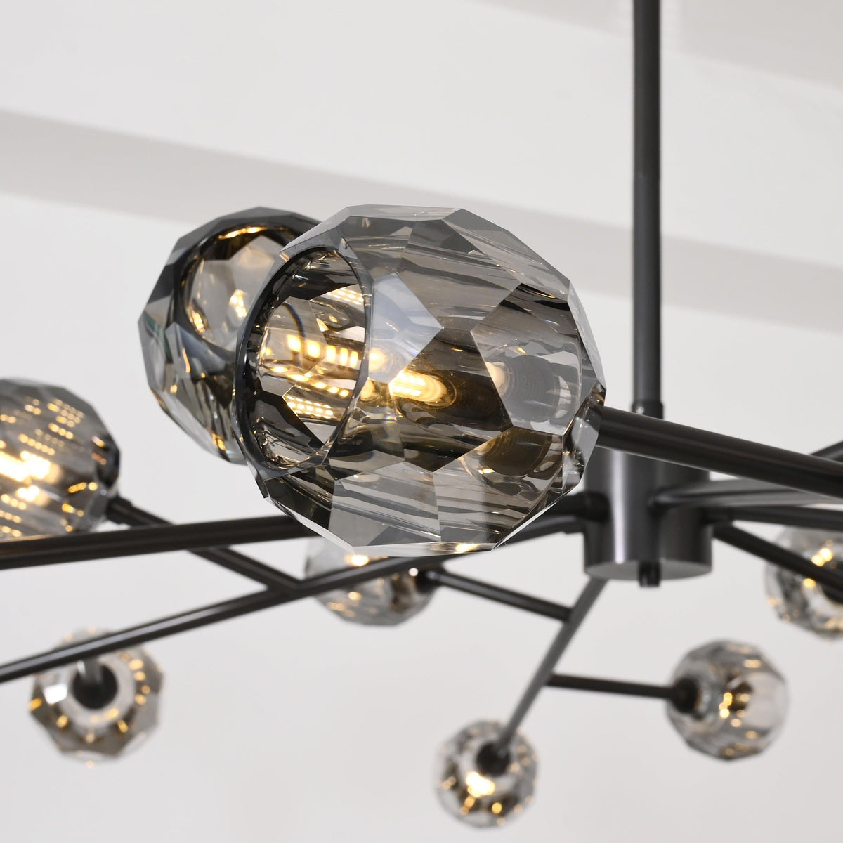Lumerae 72 Inch Sputnik Globe Smoked Crystal Chandelier