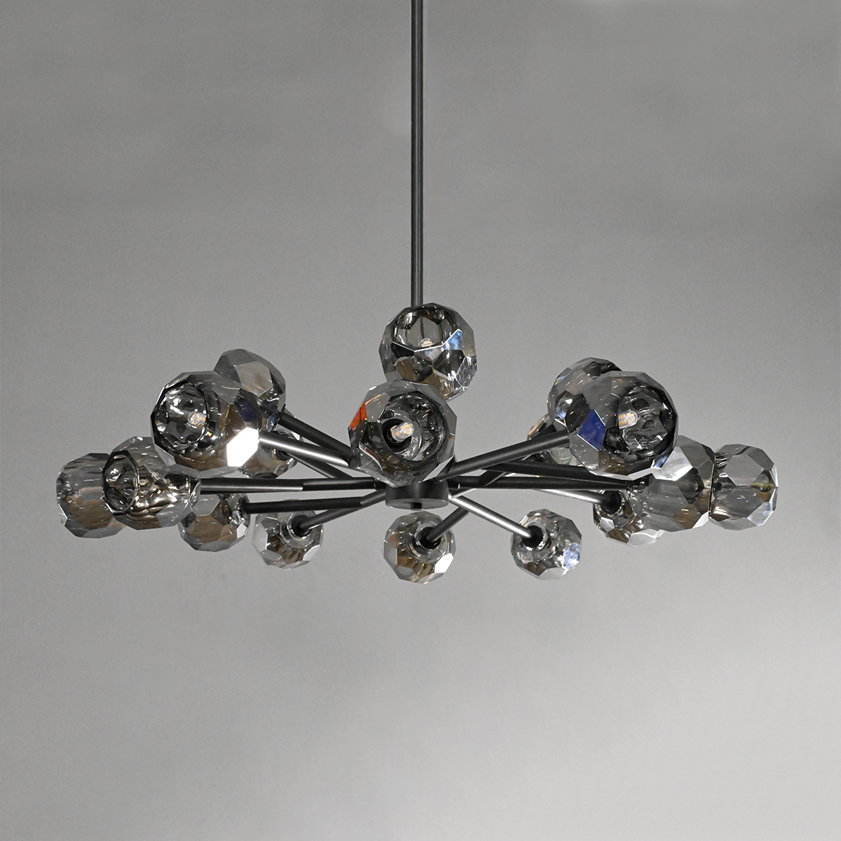 Lumerae 36 Inch Sputnik Globe Smoked Crystal Chandelier
