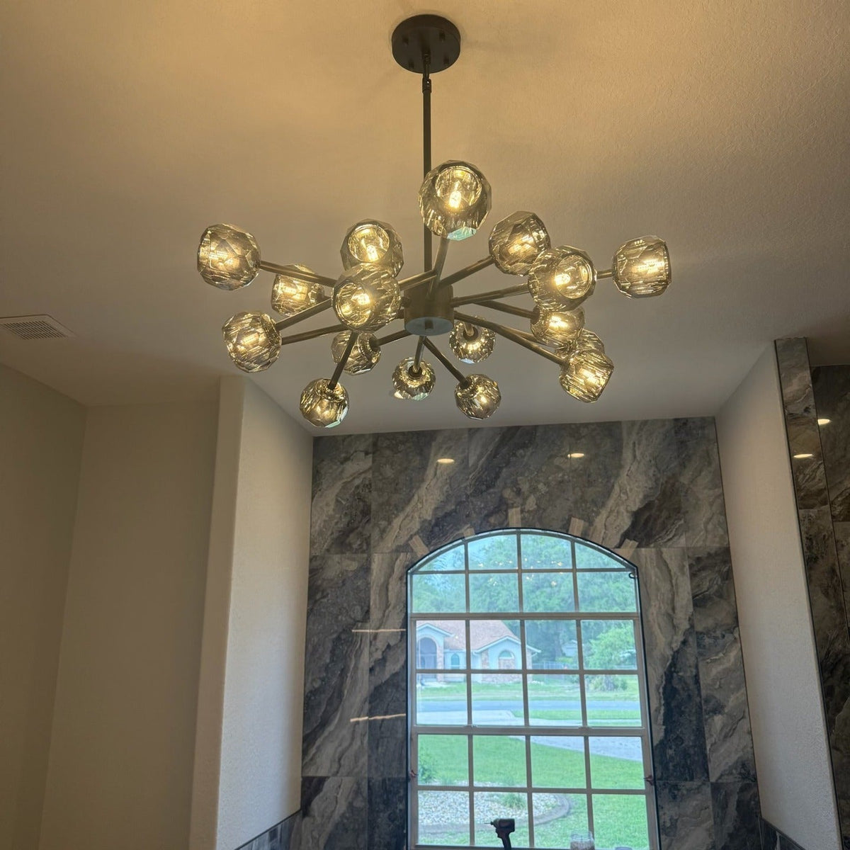 Lumerae 36 Inch Sputnik Globe Smoked Crystal Chandelier