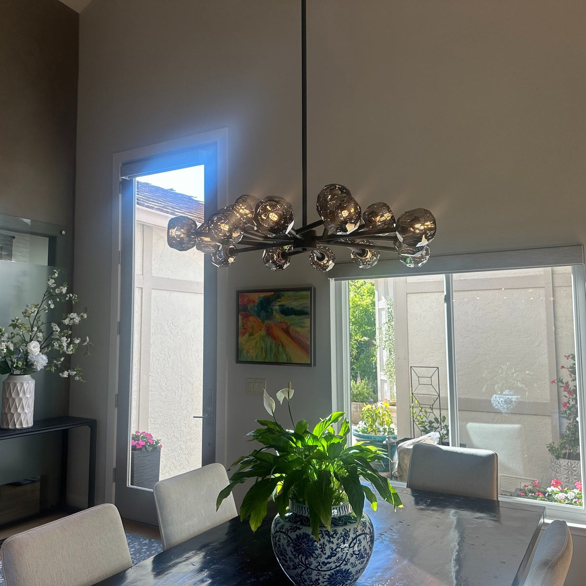 Lumerae 36 Inch Sputnik Globe Smoked Crystal Chandelier