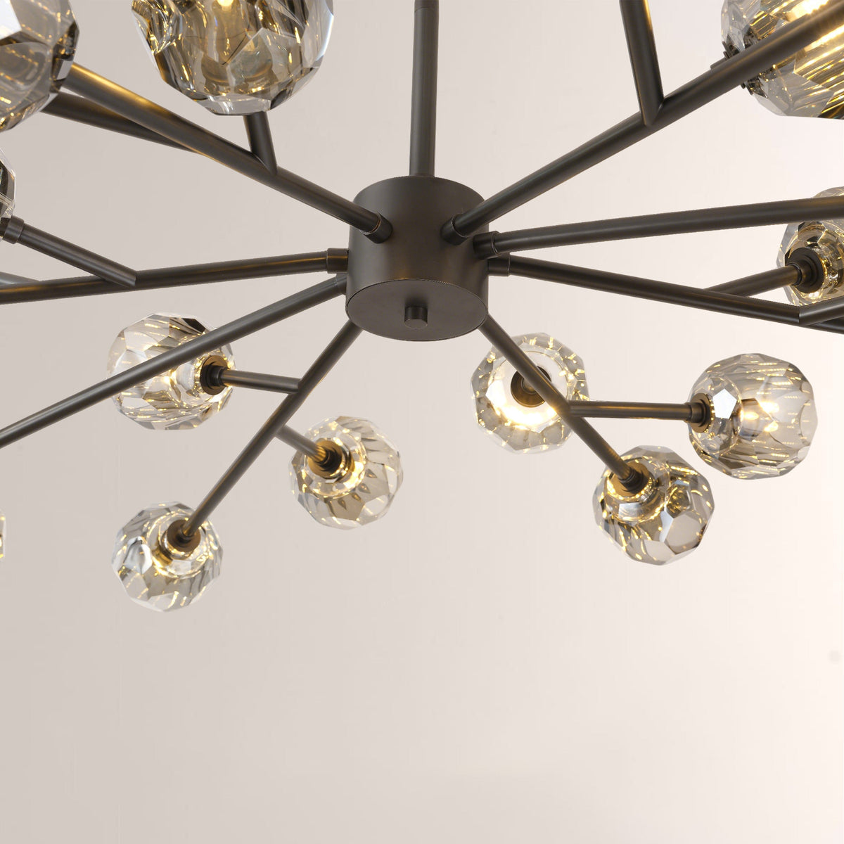 Lumerae 72 Inch Oval Sputnik Globe Smoked Crystal Chandelier