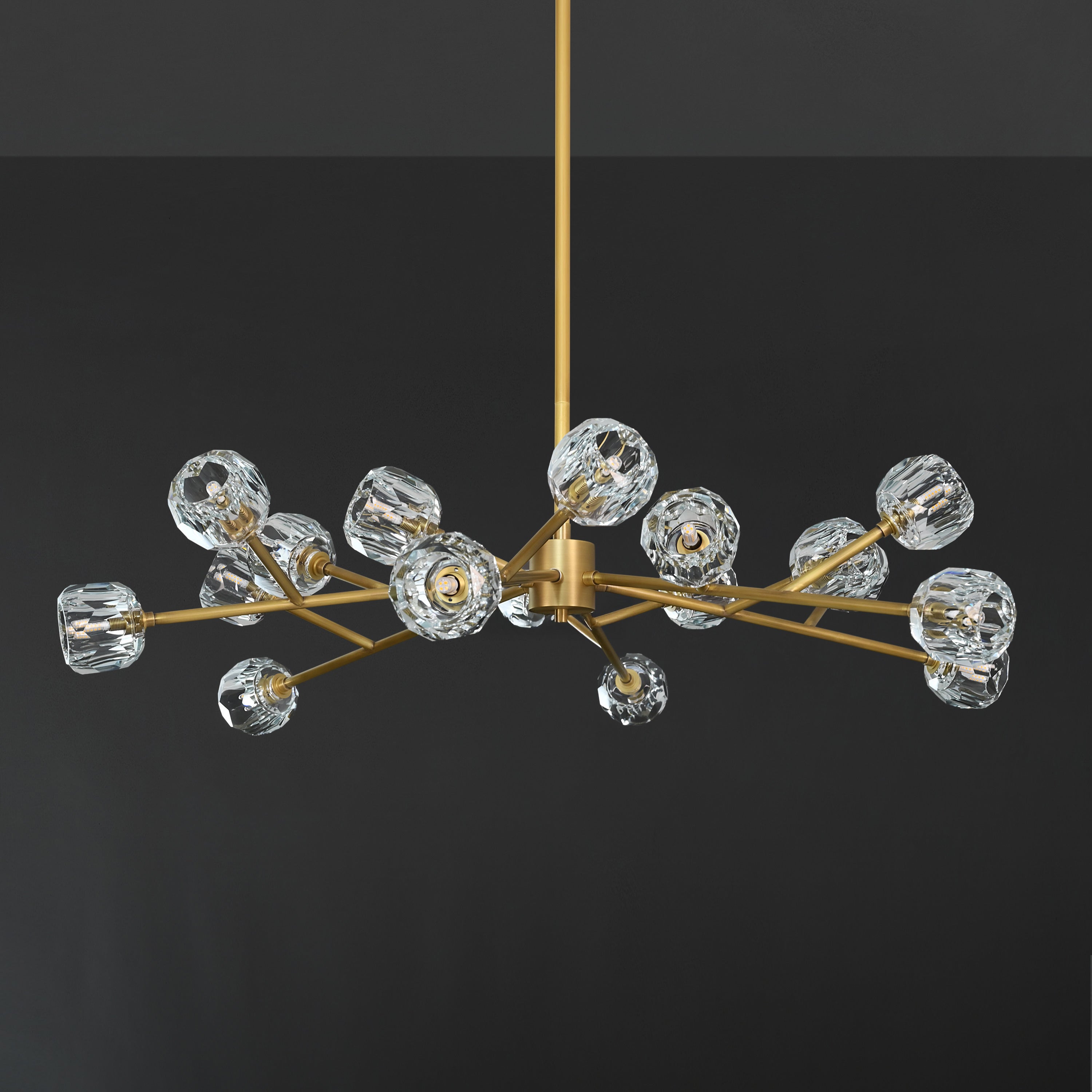Lumerae 48 Inch Sputnik Globe Crystal Chandelier