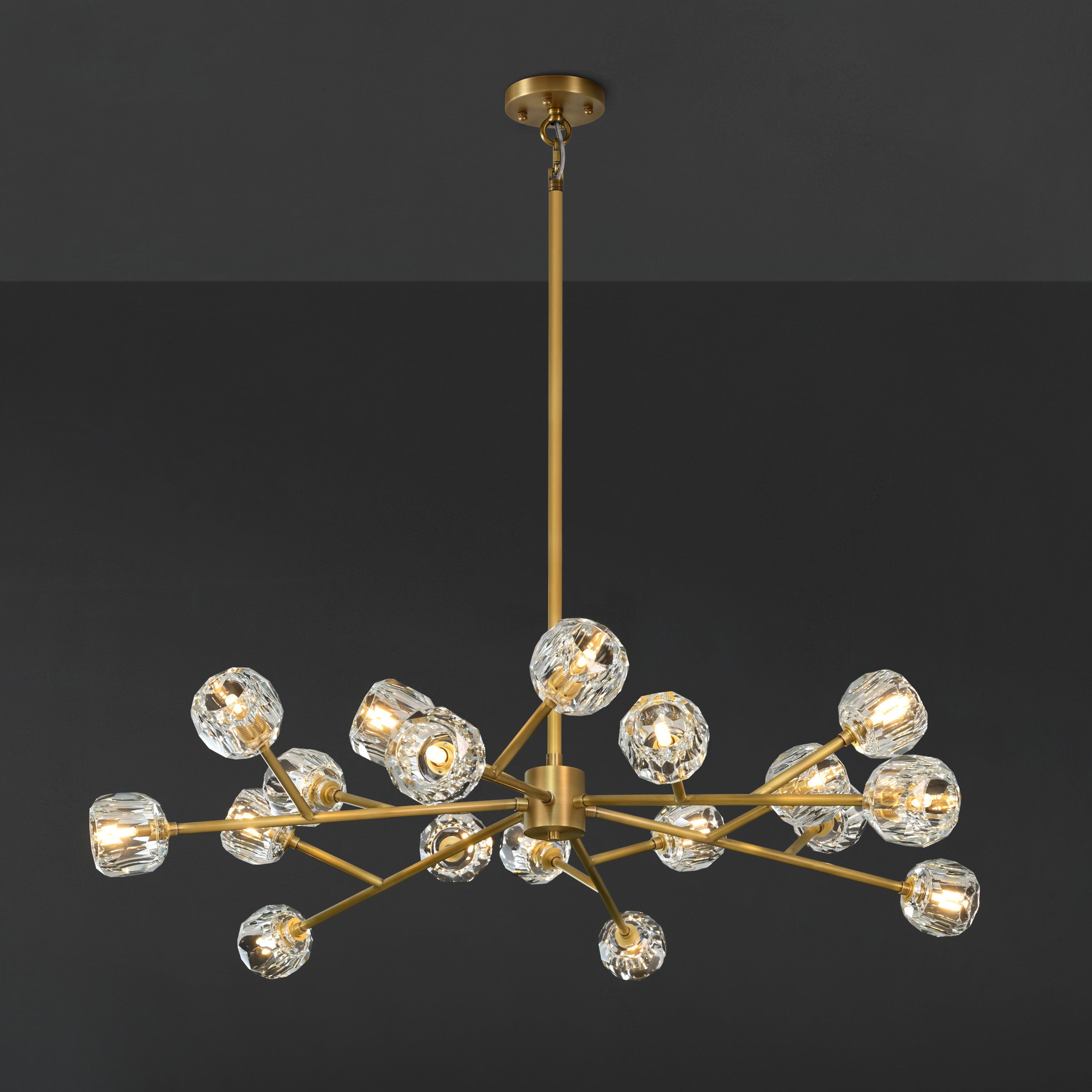 Lumerae 48 Inch Sputnik Globe Crystal Chandelier