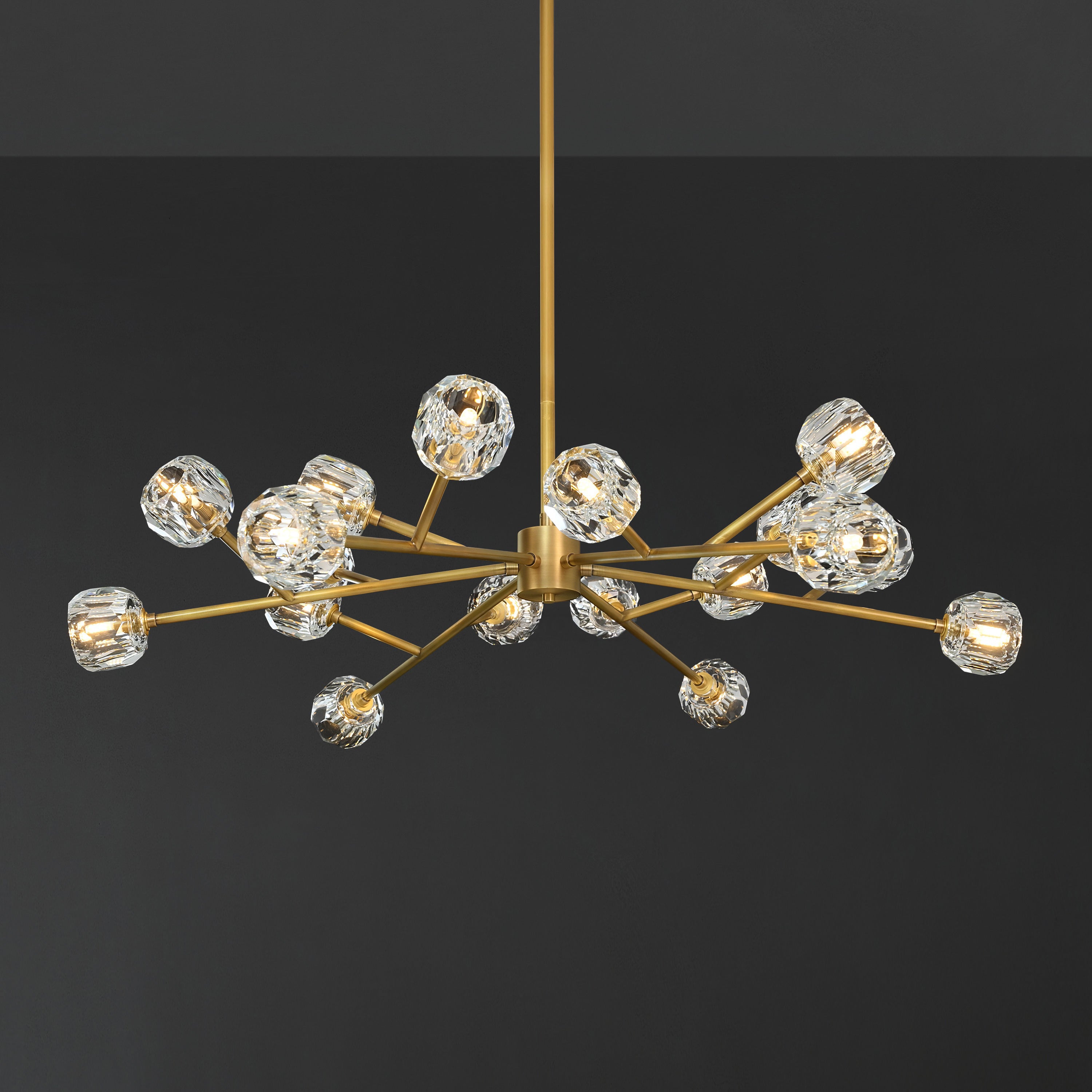 Lumerae 48 Inch Sputnik Globe Crystal Chandelier