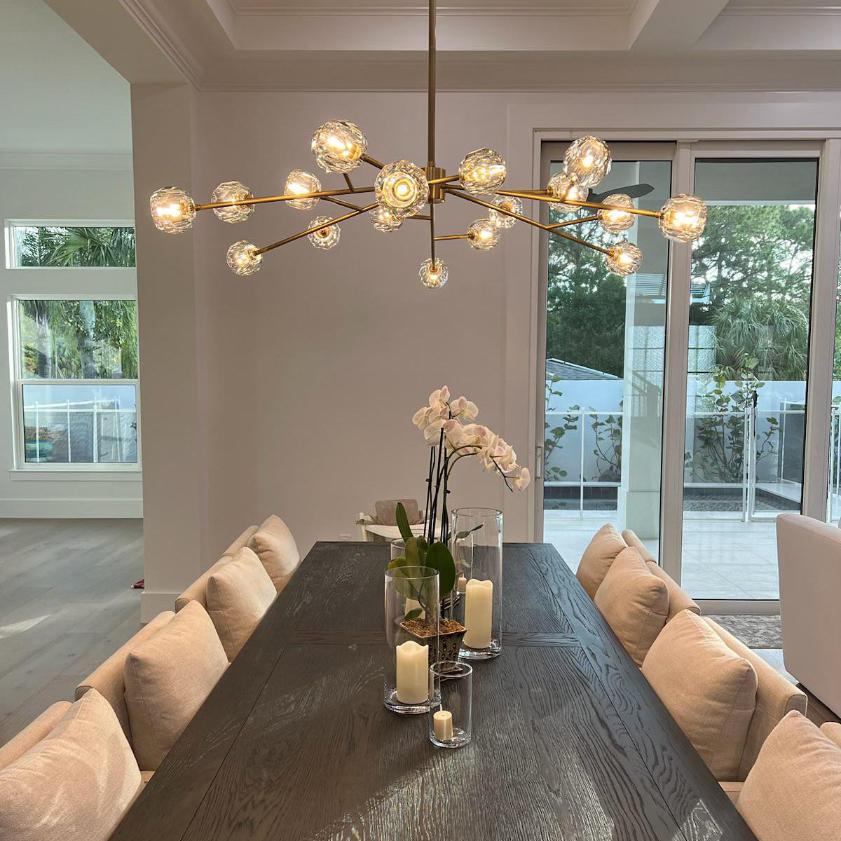 Lumerae 60 Inch Sputnik Globe Crystal Chandelier