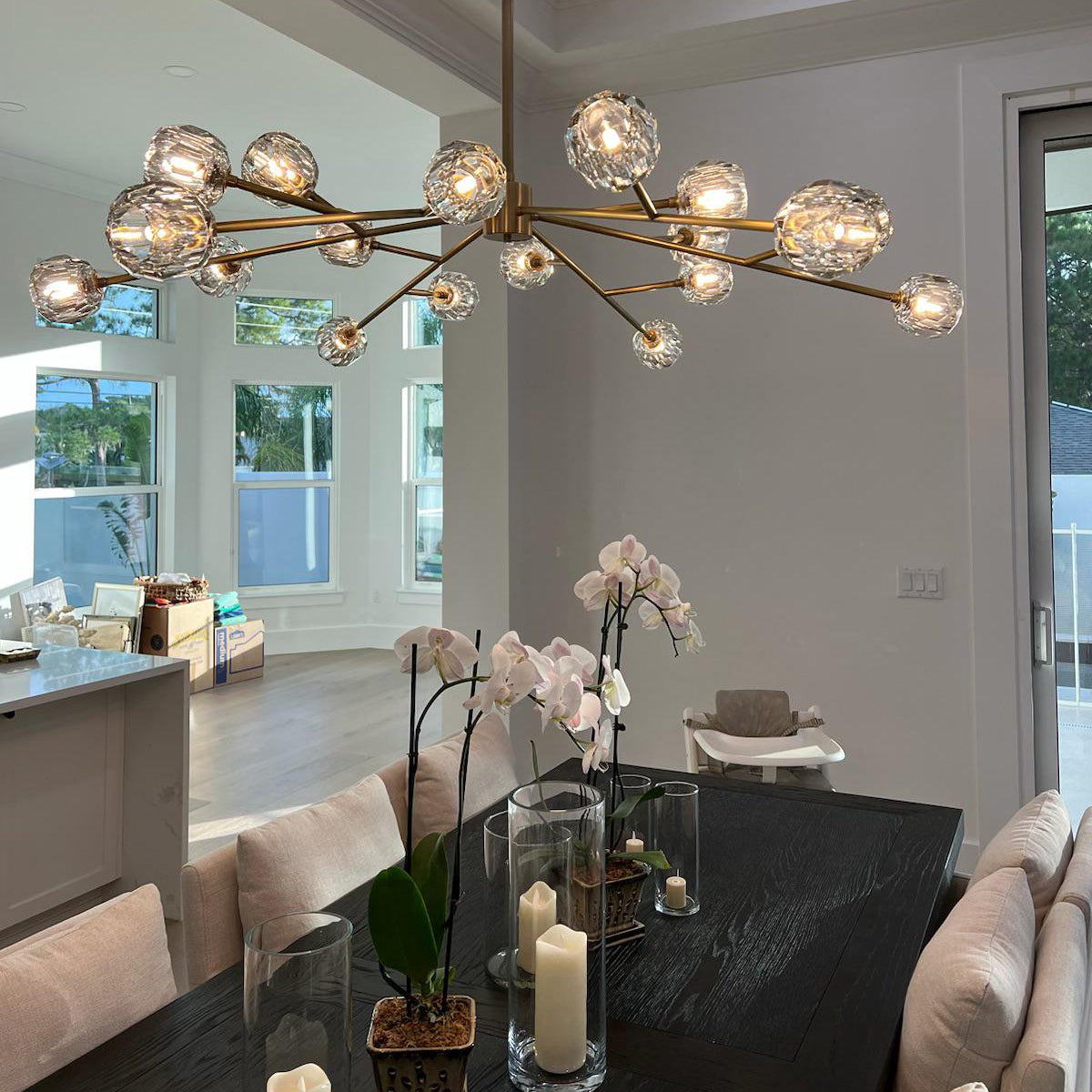 Lumerae 60 Inch Sputnik Globe Crystal Chandelier