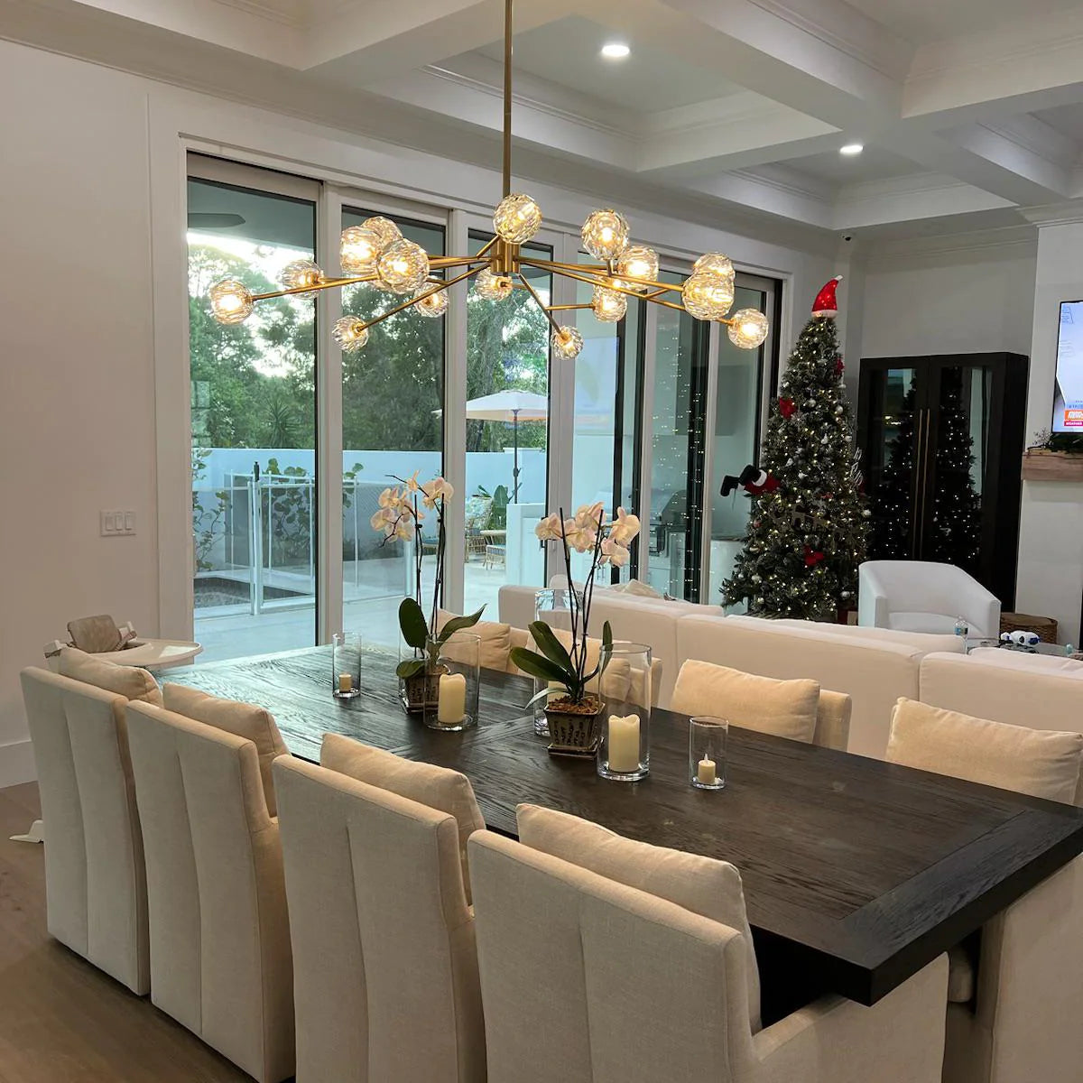 Lumerae 60 Inch Sputnik Globe Crystal Chandelier