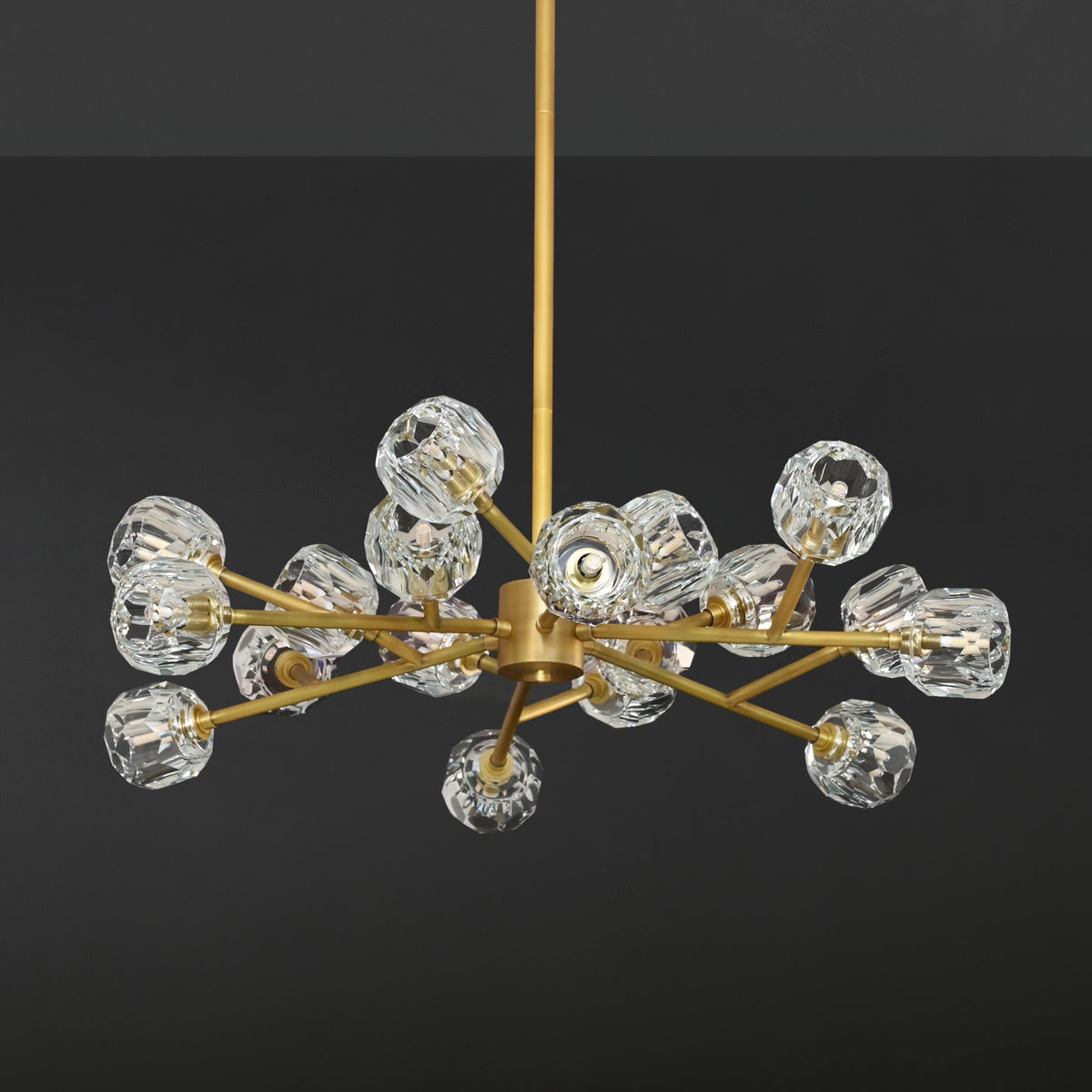 Lumerae 36 Inch Sputnik Globe Crystal Chandelier