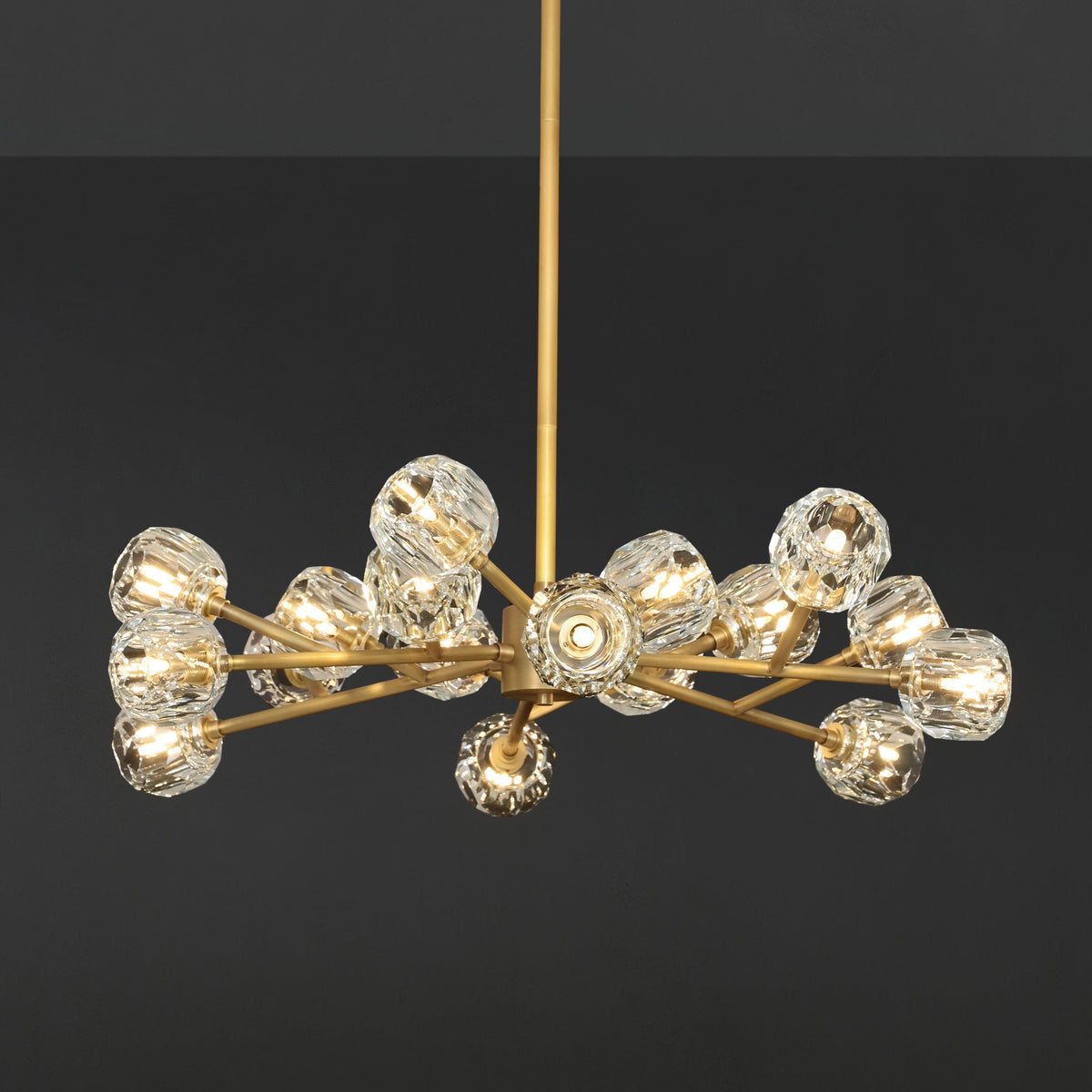 Lumerae 36 Inch Sputnik Globe Crystal Chandelier