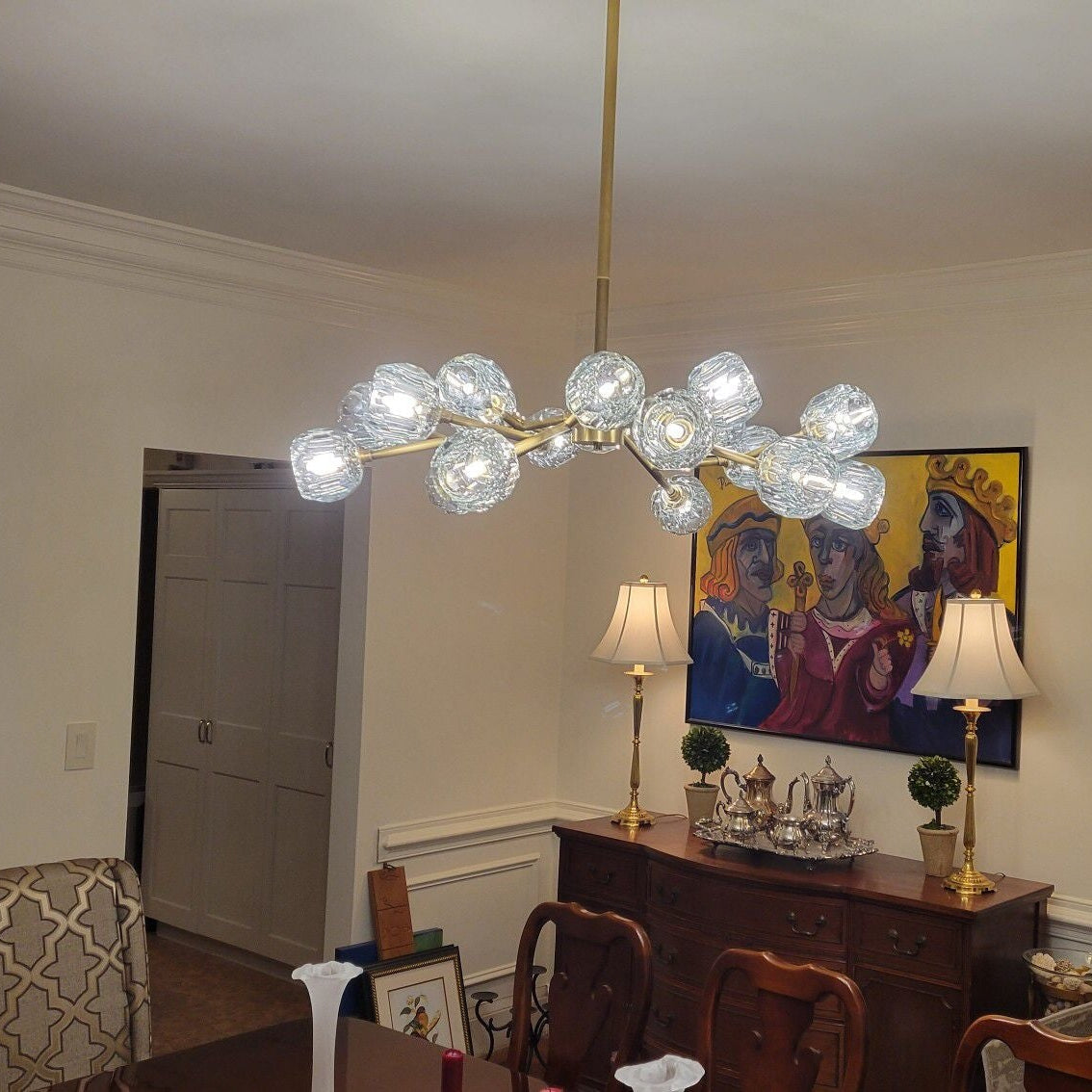 Lumerae 36 Inch Sputnik Globe Crystal Chandelier