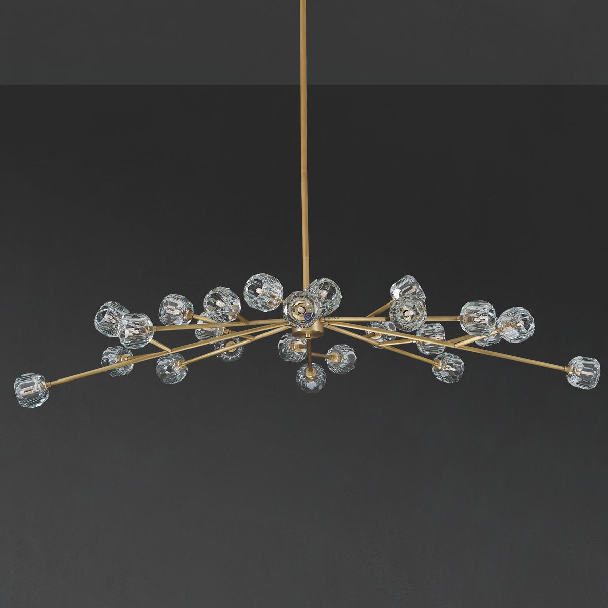 Lumerae 72 Inch Oval Sputnik Globe Crystal Chandelier