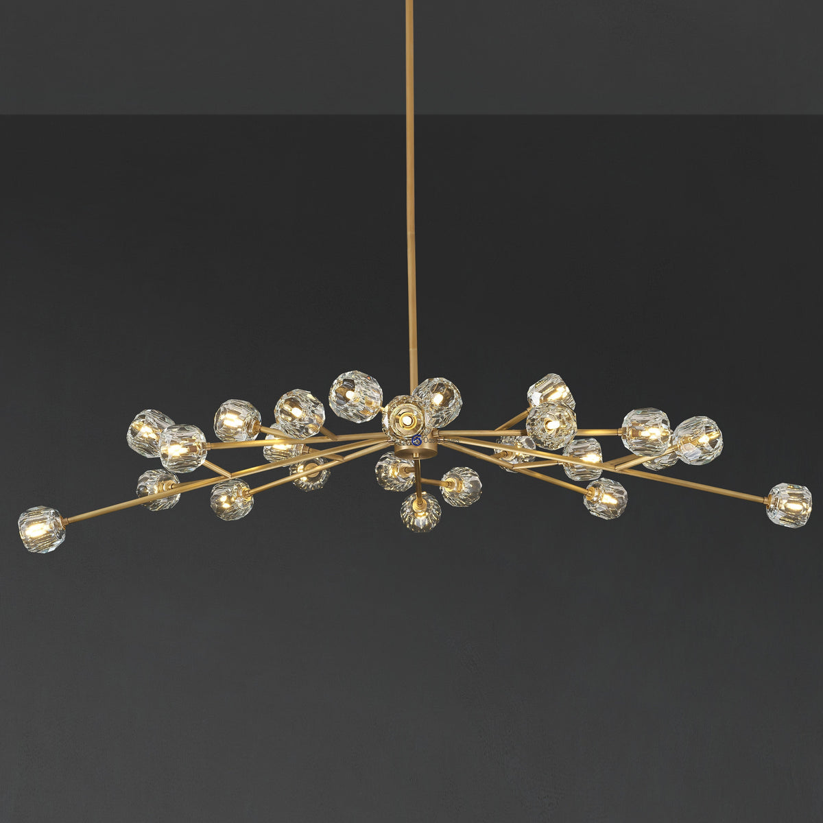 Lumerae 72 Inch Oval Sputnik Globe Crystal Chandelier