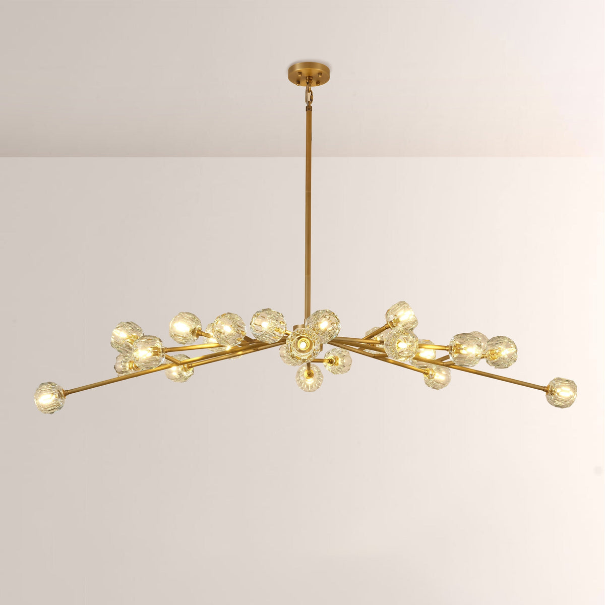 Lumerae 72 Inch Oval Sputnik Globe Crystal Chandelier