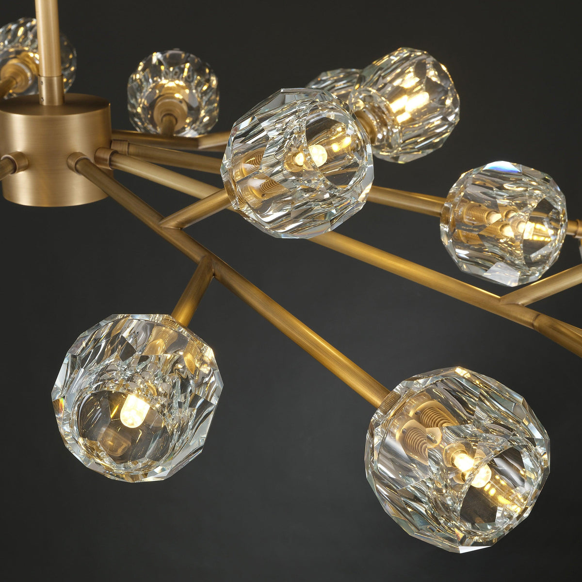 Lumerae 72 Inch Oval Sputnik Globe Crystal Chandelier
