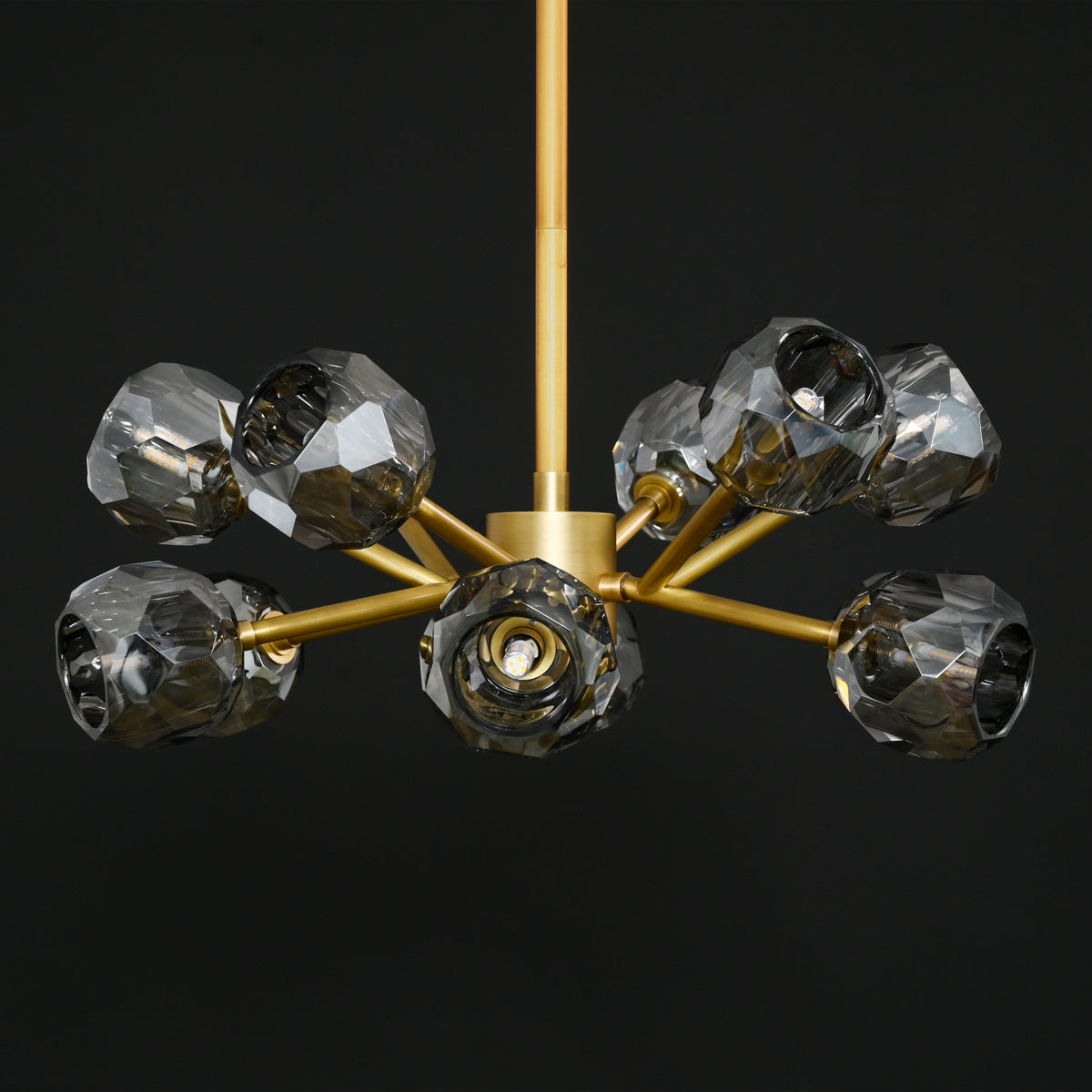Lumerae 24 Inch Sputnik Globe Smoked Crystal Chandelier